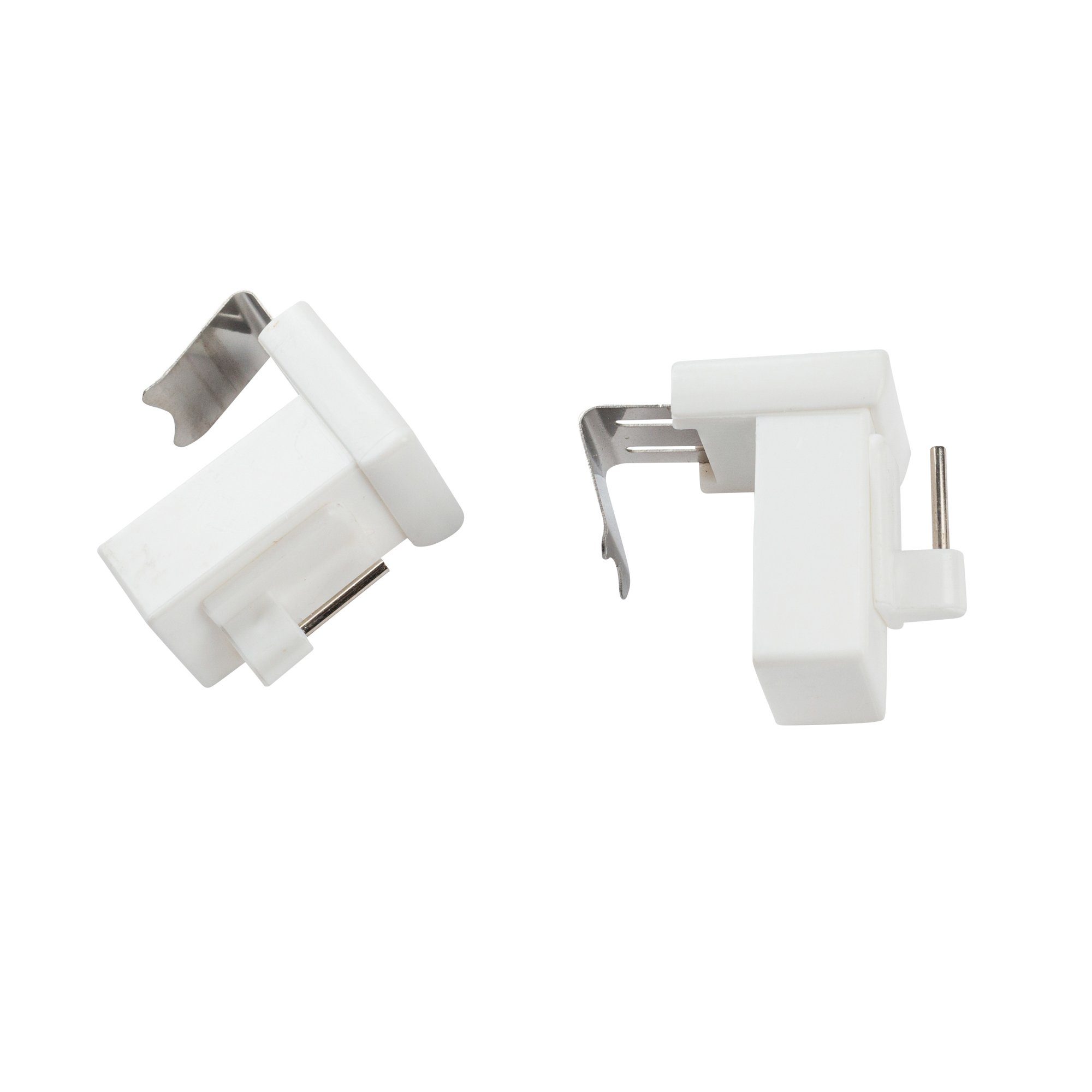 SN DECO GROUP Klemmhalter für Карнизы, weiß, Flachvitrage, Vitragenstangen, (Spar-Set mit 4, 10 oder 20 stuck, 10-St), Kein Kleben, Kein Bohren, Kein Werkzeug