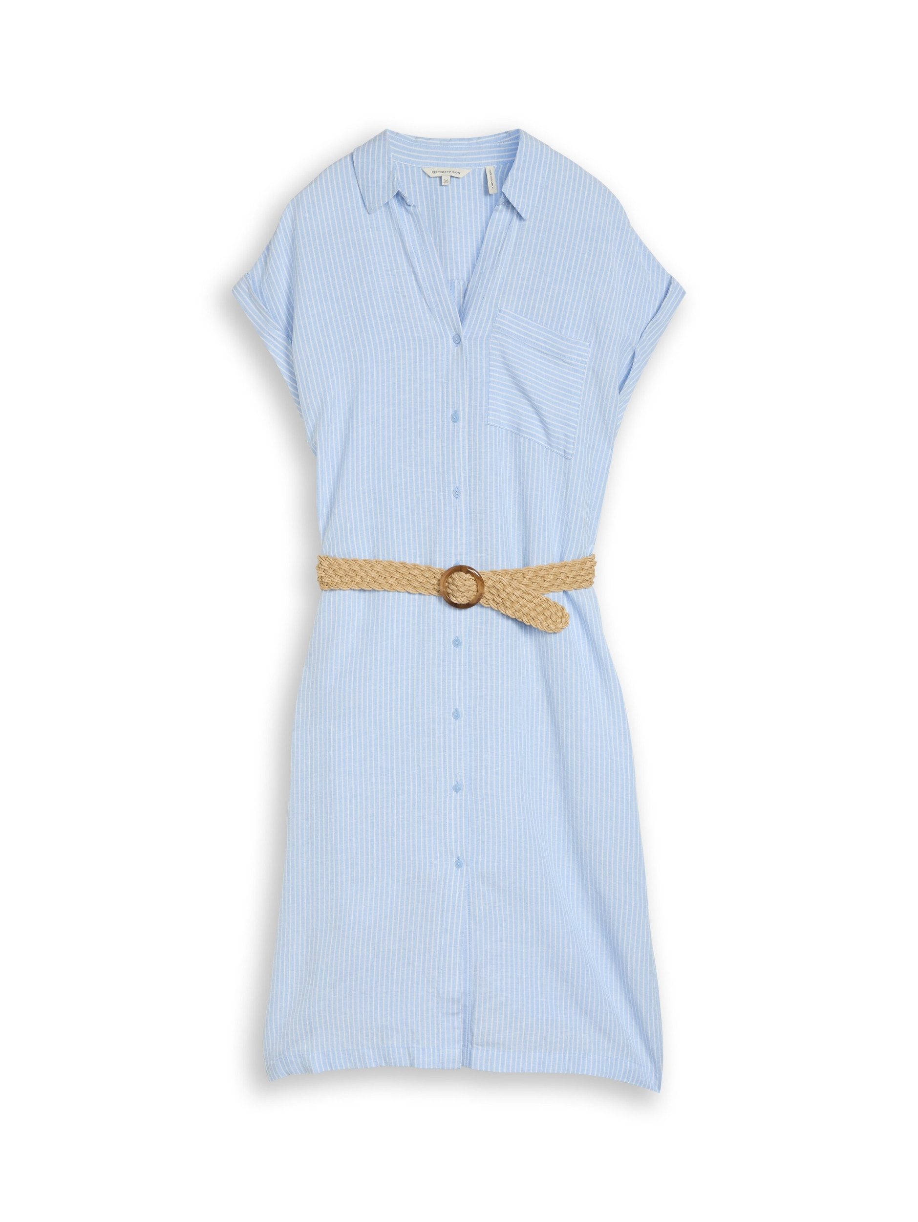 TOM TAILOR Midikleid dress linen with belt