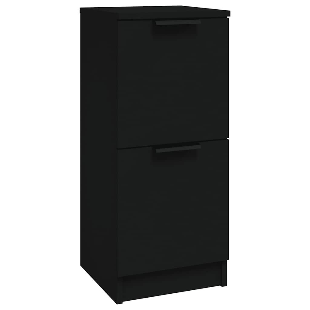 vidaXL Sideboard Sideboard Schwarz 30x30x70 cm Holzwerkstoff (1 St)