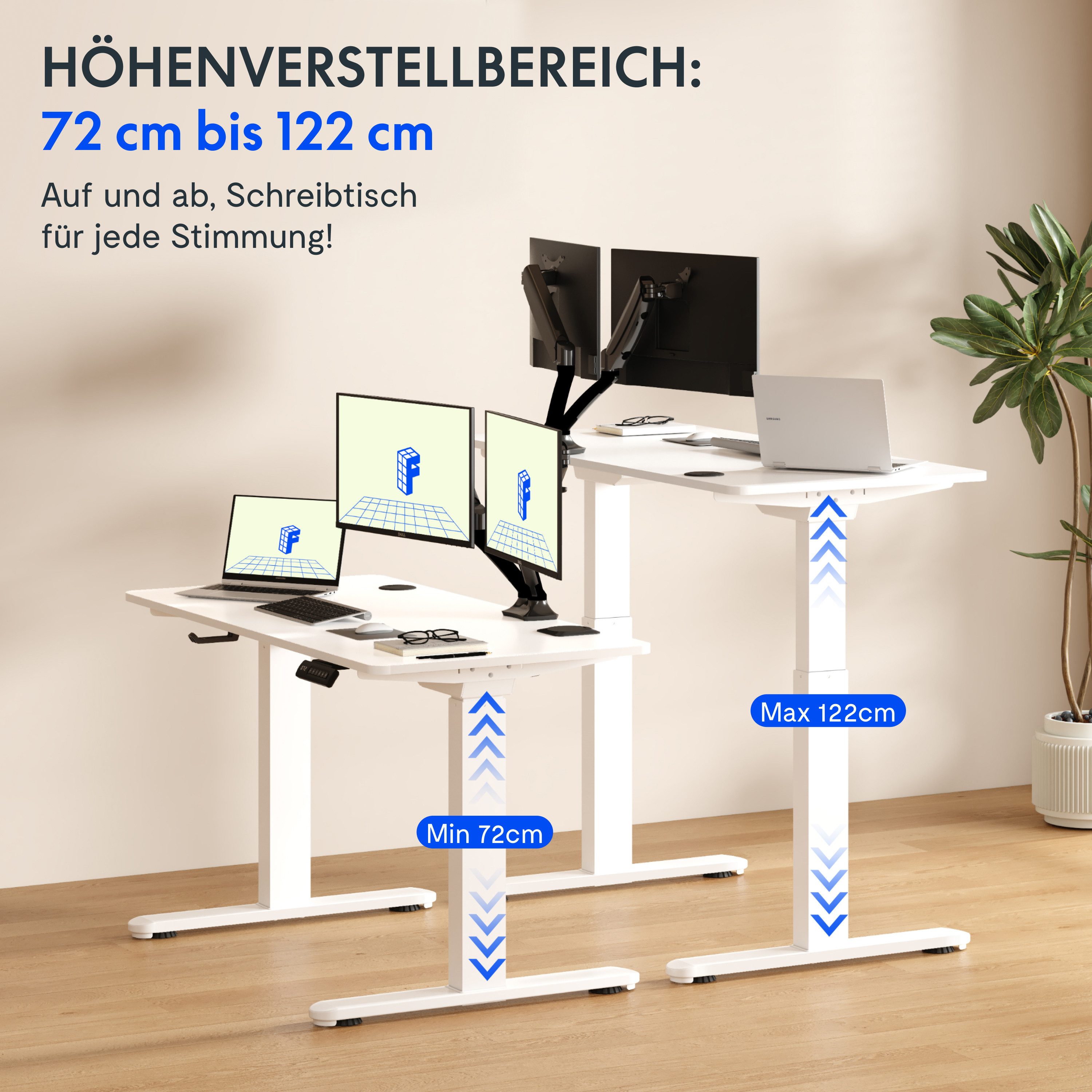 FLEXISPOT Schreibtisch Sitz-Steh-Tisch mit Memory-Funktionen (inklusive kab günstig online kaufen