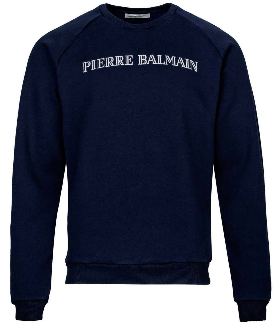 Balmain Paris Sweatshirt Pierre Balmain Pullover Gerippten Kragen mit elast günstig online kaufen
