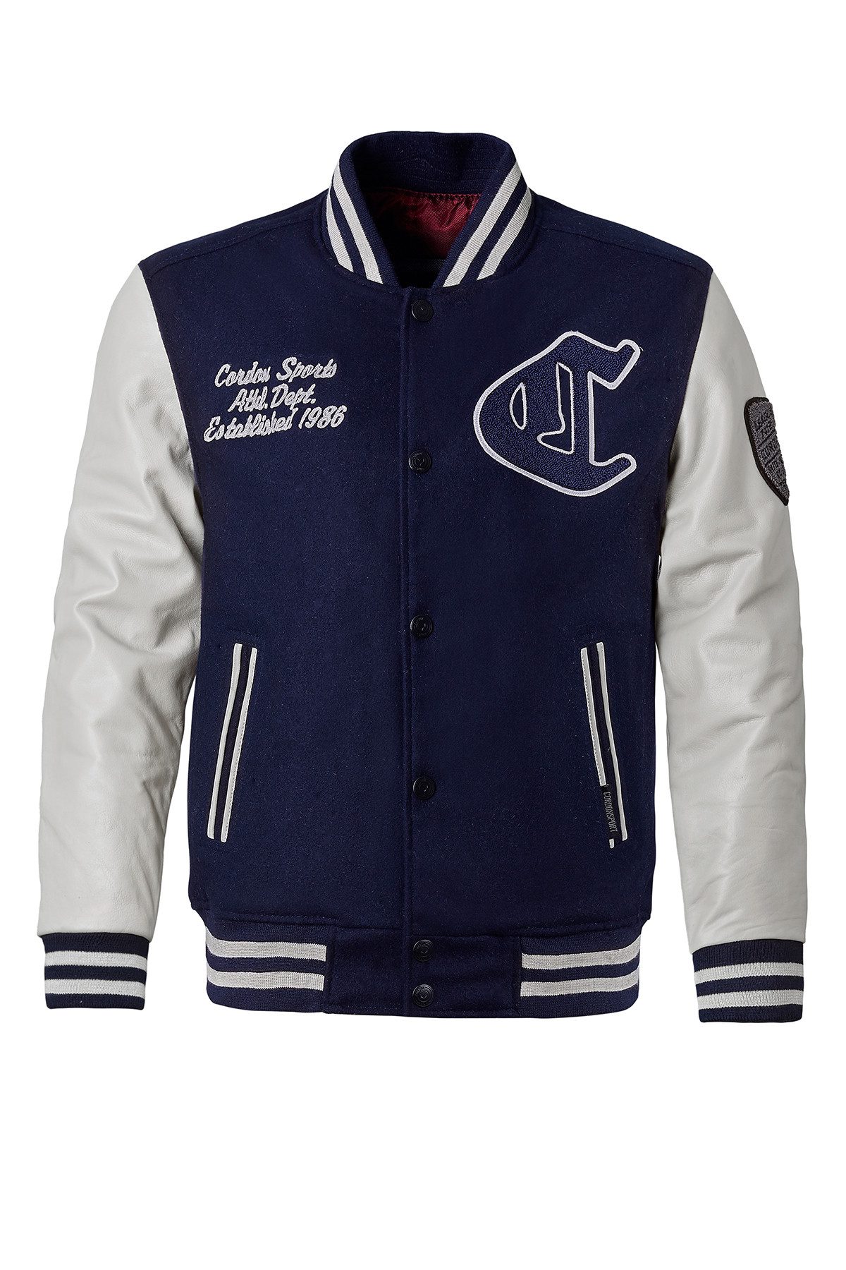 Lederjacke Team Collegejacke
