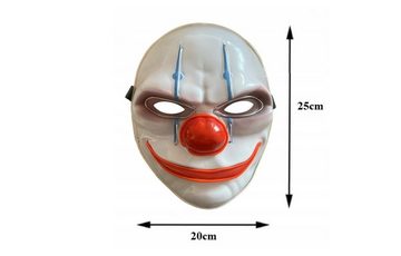 Festivalartikel Verkleidungsmaske LED Joker Halloween Karneval Maske Leuchtend 25cm x 20cm, (1-tlg)