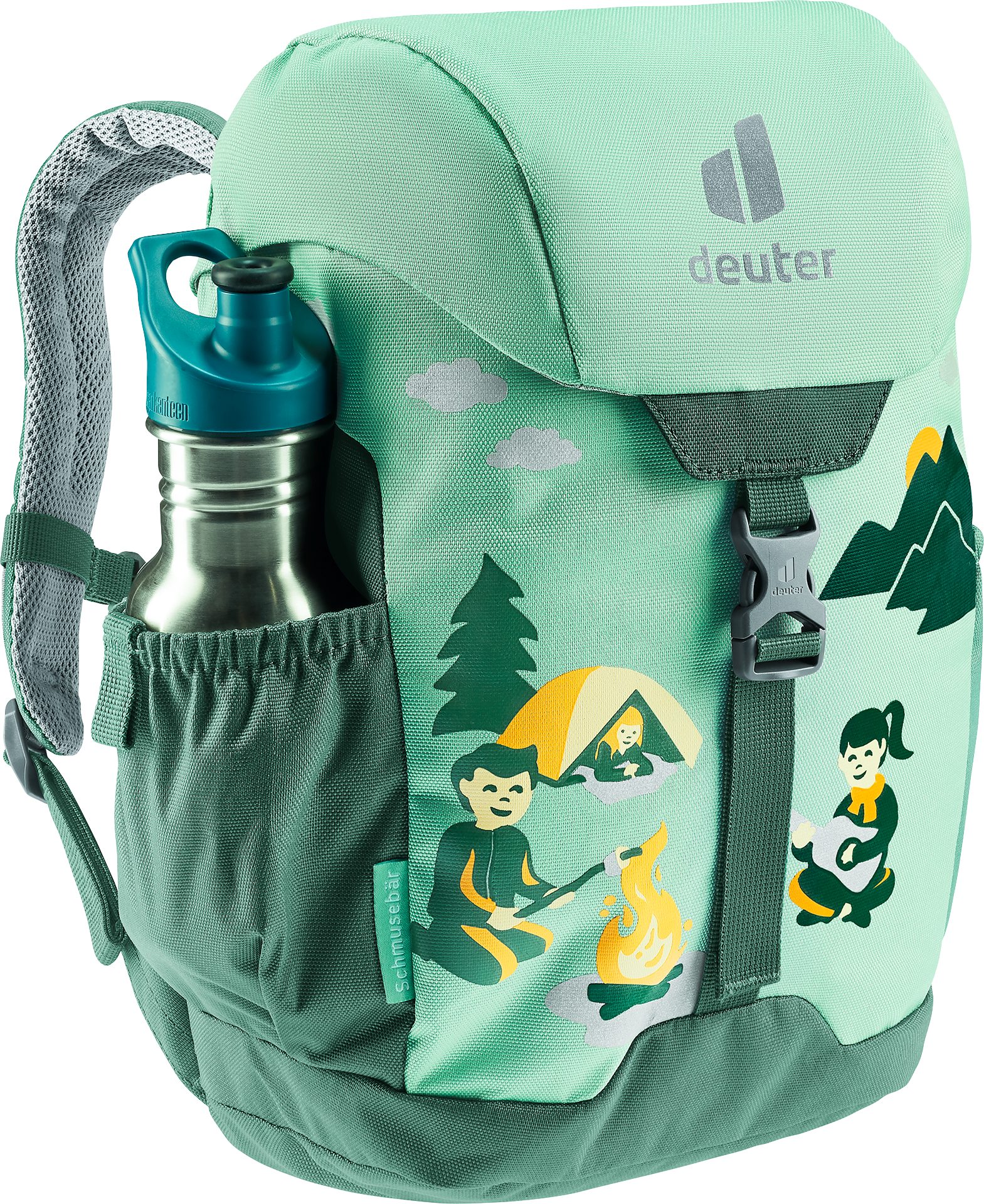 deuter Kinderrucksack SCHMUSEBÄR 8 L, für Kinder, mit 8 Liter Volumen, mit Reflektoren