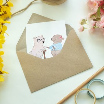 Mr. & Mrs. Panda Grußkarte Altenpflegerin Herz - Weiß - Geschenk, Rente, Abschied, Grußkarte, Ei, Hochglänzende Veredelung
