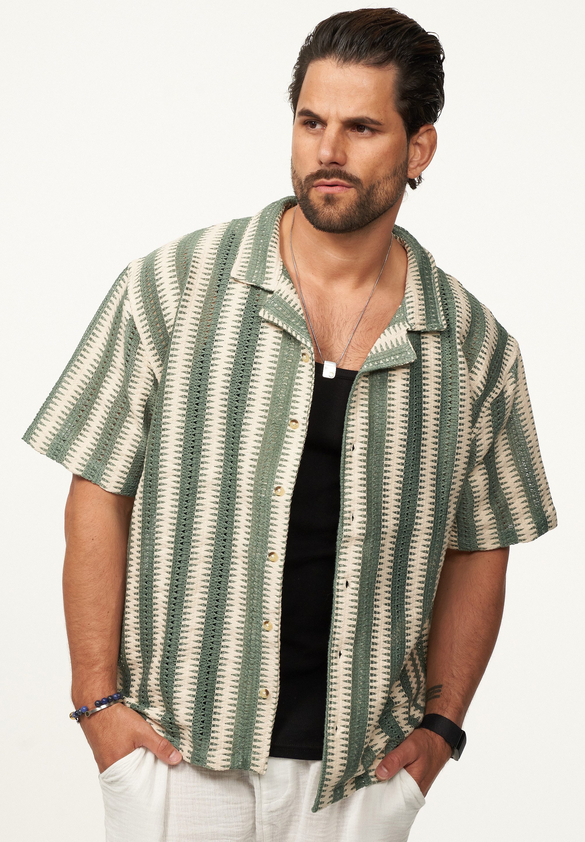 Kurzarmhemd im Vintage Summer-Look