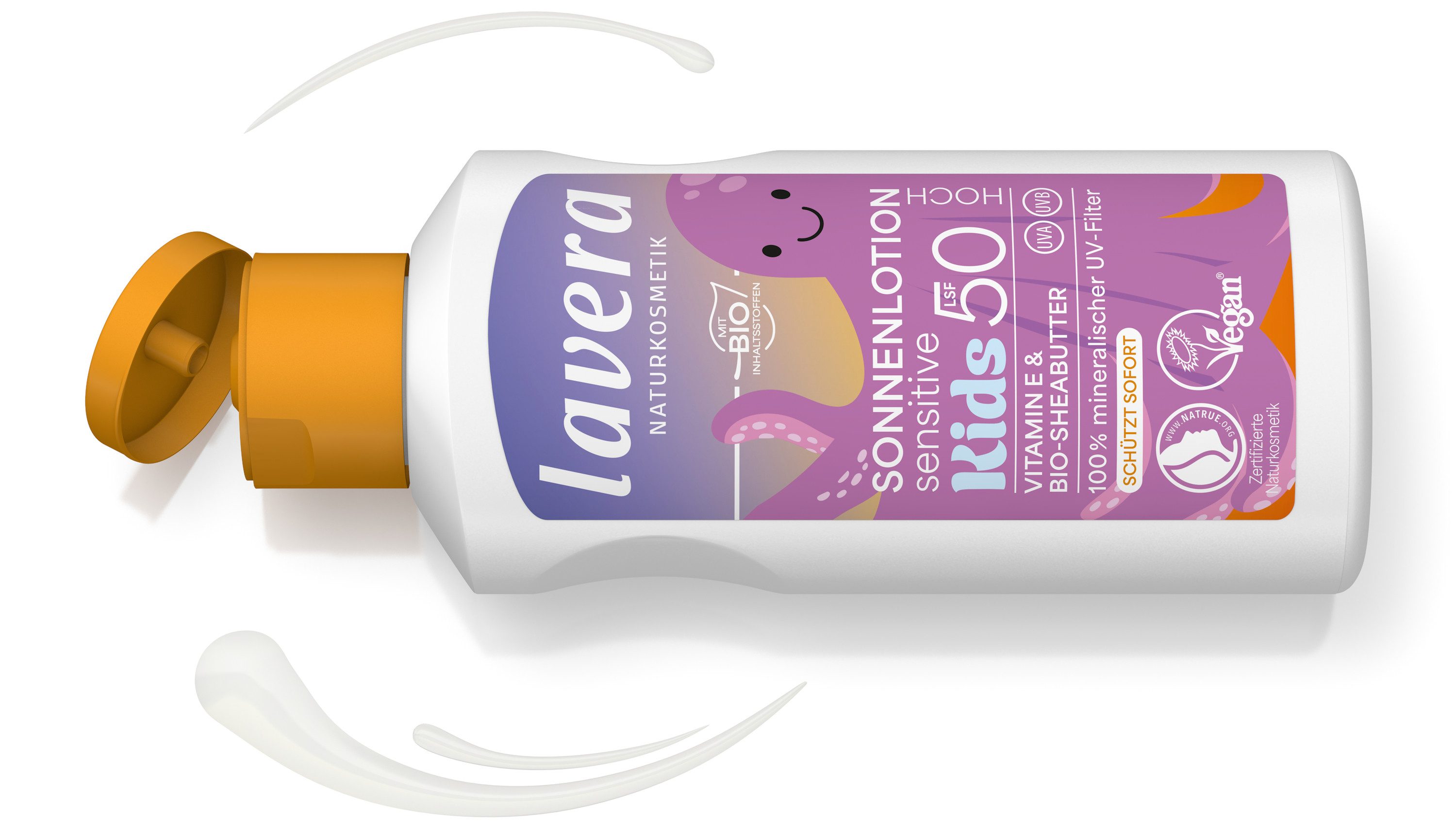 lavera Sonnenschutzlotion Sonnenlotion Sensitiv Kids LSF 50, 1-tlg.