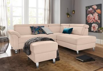 sit&more Ecksofa Arngast L-Form, inklusive Kopfteilverstellung und Federkern