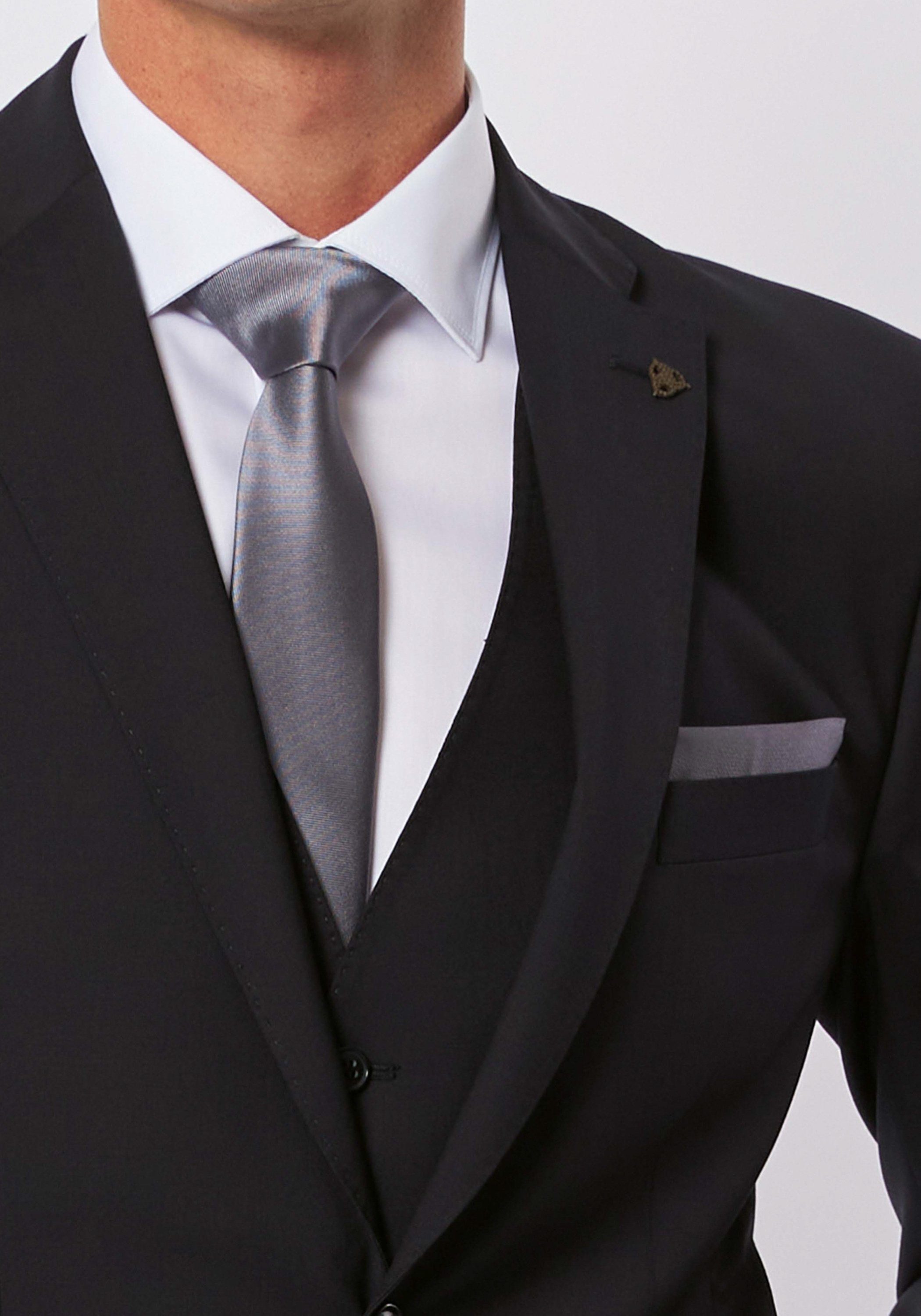 Roy Robson - Musterung aus Seide SILVER Krawatte mit 100% feiner