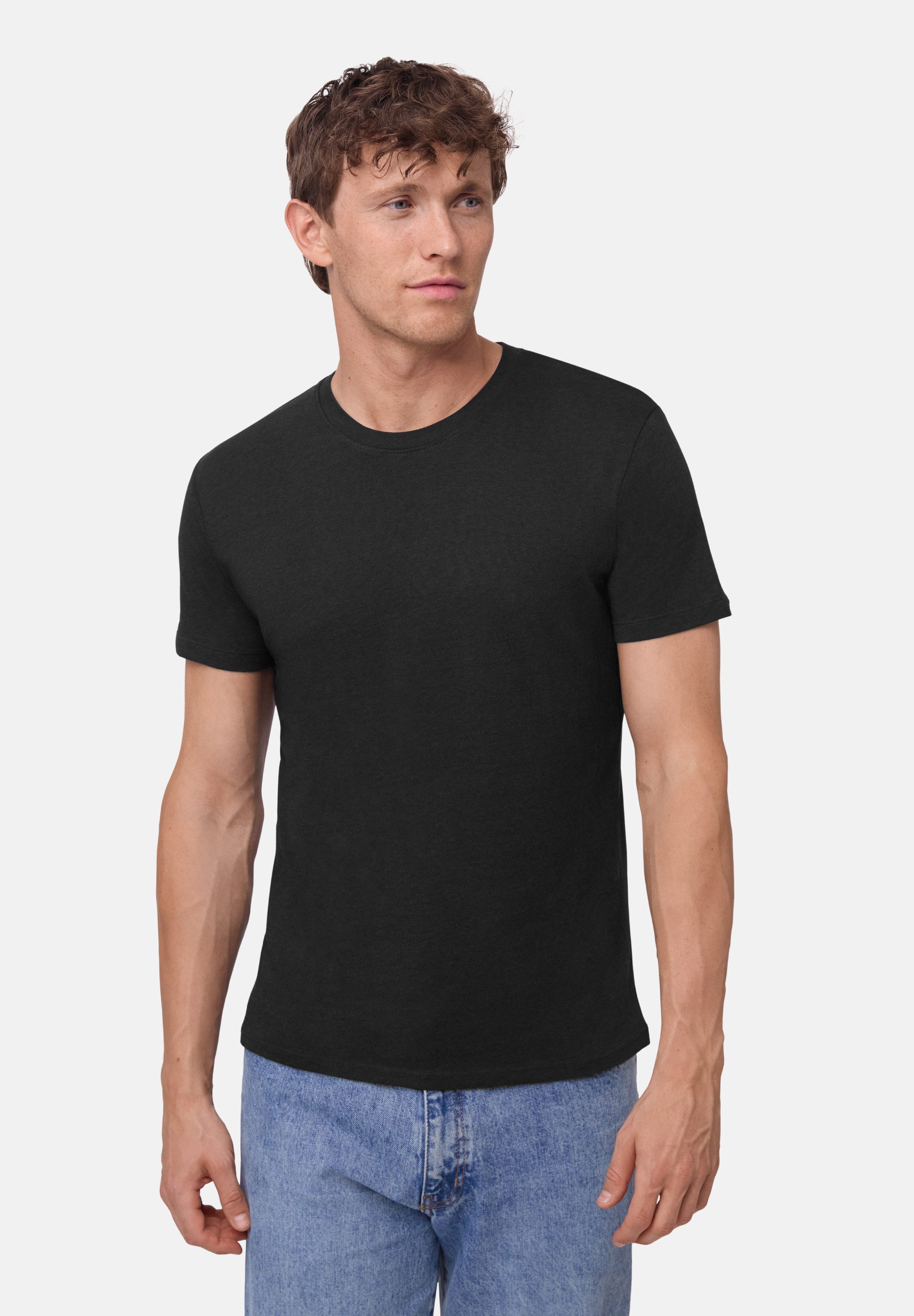 DANISH ENDURANCE T-Shirt Basic Crew Neck Herren (4er-Pack) aus Modal & Baumwolle, Rundhals-Ausschnitt