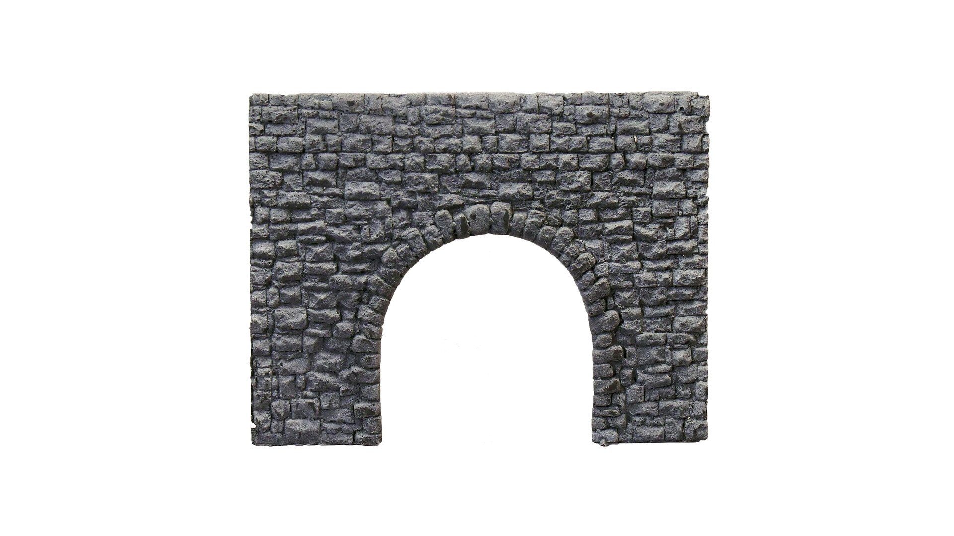 Modelleisenbahn-Spielunterlage Unterführung, Modellbahntunnel in Grau, 14 x 10 cm