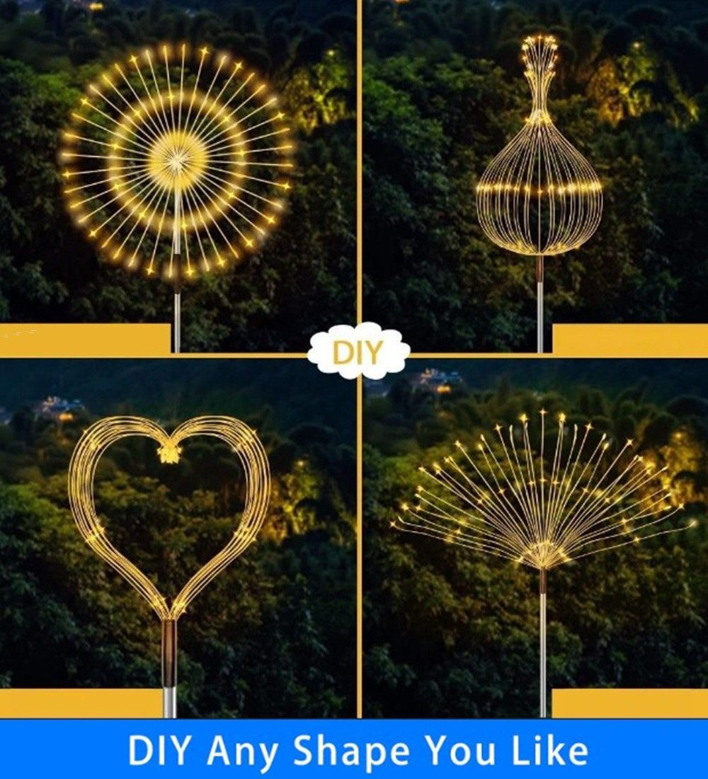 autolock LED Solarleuchte 2 Stück Solarlampen für Außen Garten,120 LED Gart günstig online kaufen