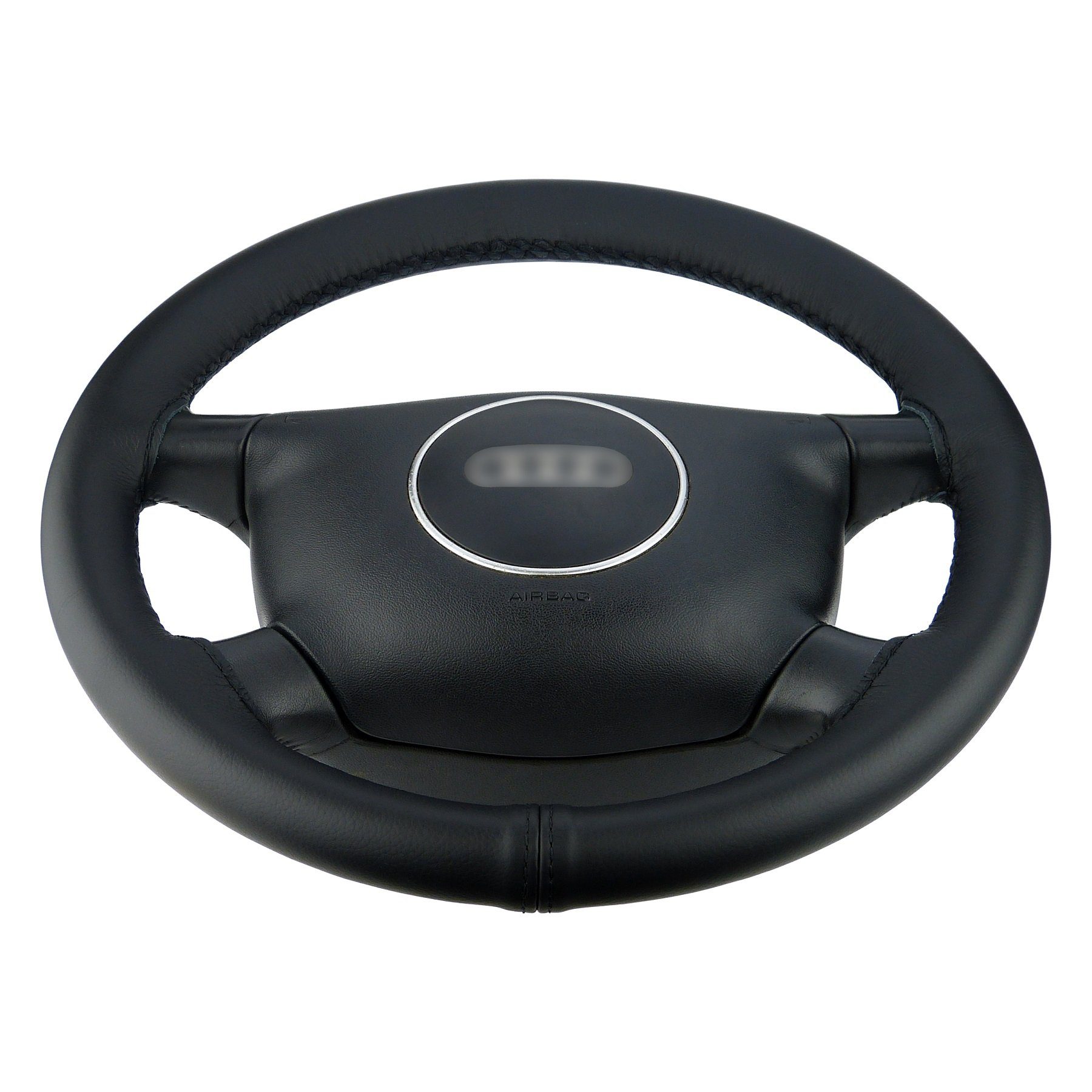 LECO Lenkradbezug Lenkradhülle mit schwarzer Naht VW, Audi, Renault, Opel, Mercedes, BMW, Echtleder