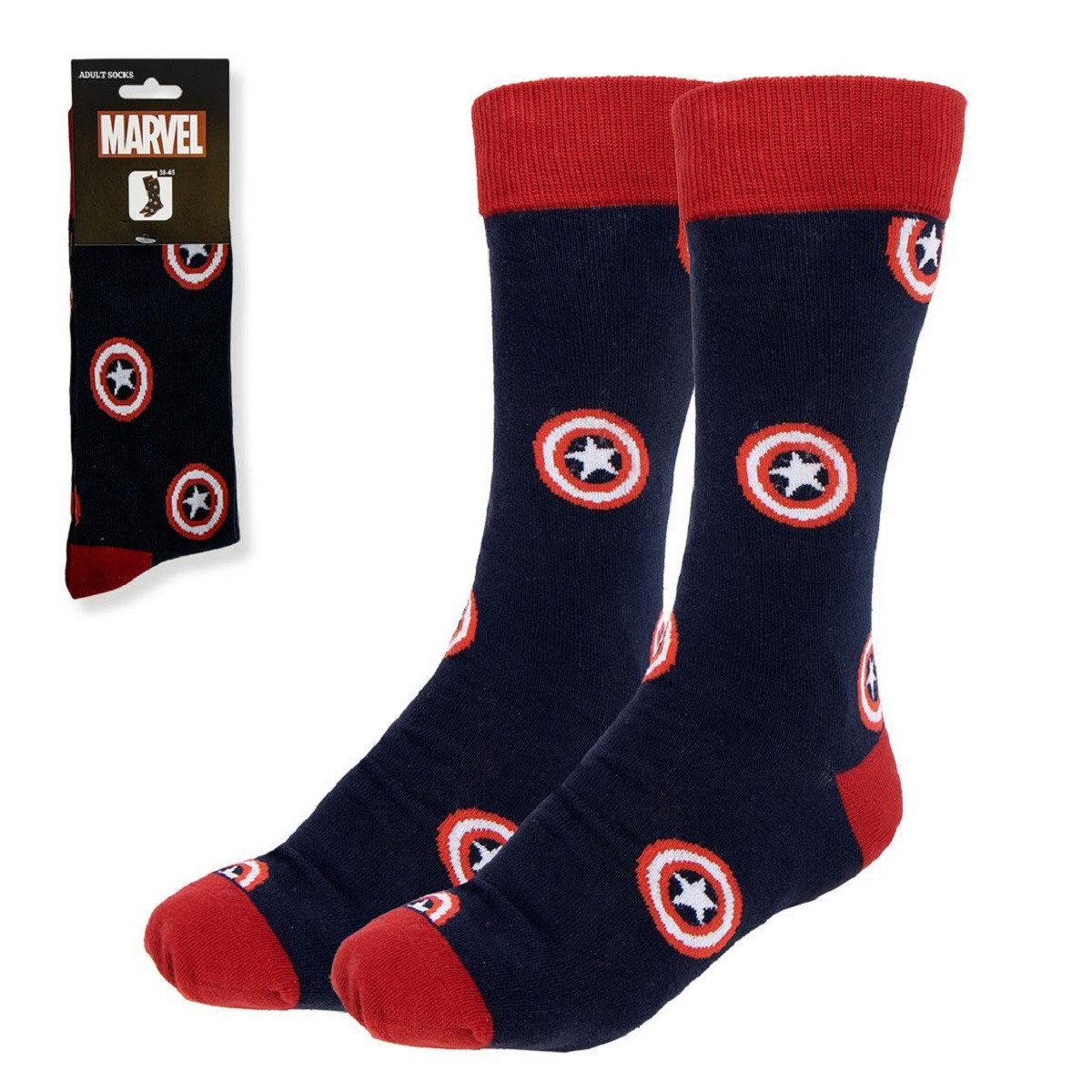 Cerda Socken Marvel Strümpfe Erwachsene Baumwollsocken Alltag Größe 38-45