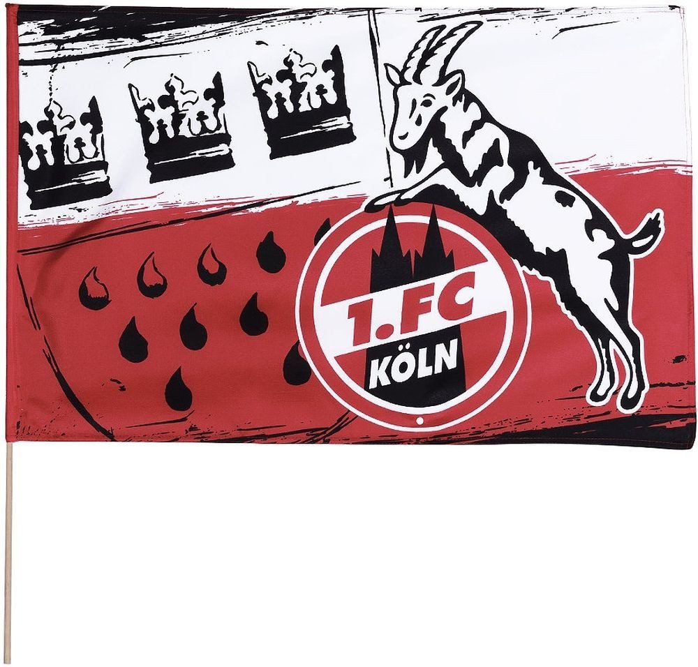 1. FC Köln Fahne Stockfahne Wappen