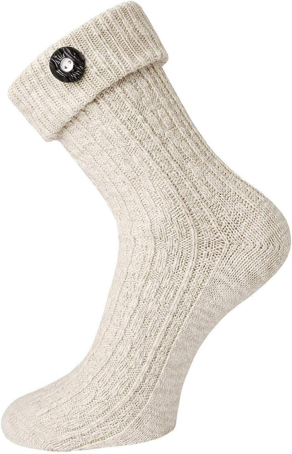 TippTexx 24 Trachtensocken 2 Paar Trachtensocken mit angenähten Trachten-Knopf