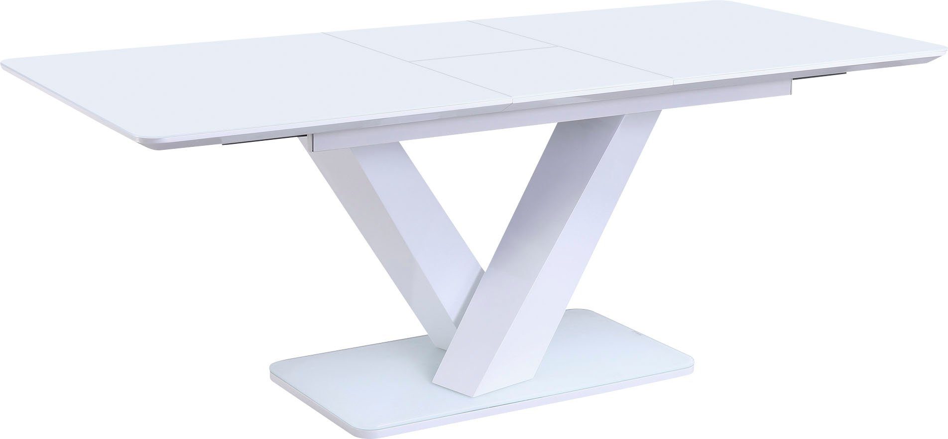 SalesFever Esstisch Design Tisch für stilvolles Ambiente, Erweiterbarer Glastisch für flexiblen Komfort