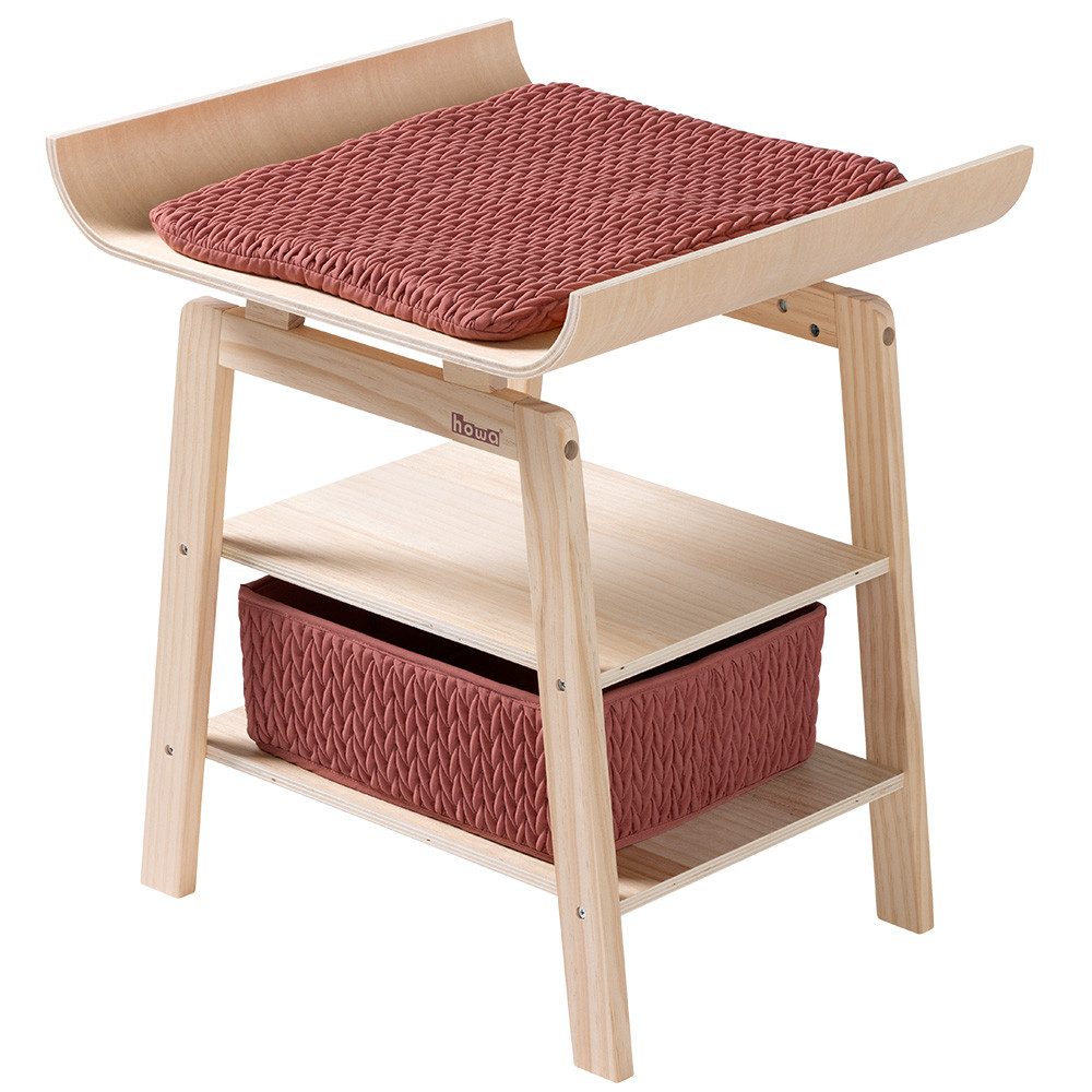 howa Puppenwickeltisch grace, aus Holz, Wickeltisch für Puppen mit Aufbewahrungskorb & Wickelauflage