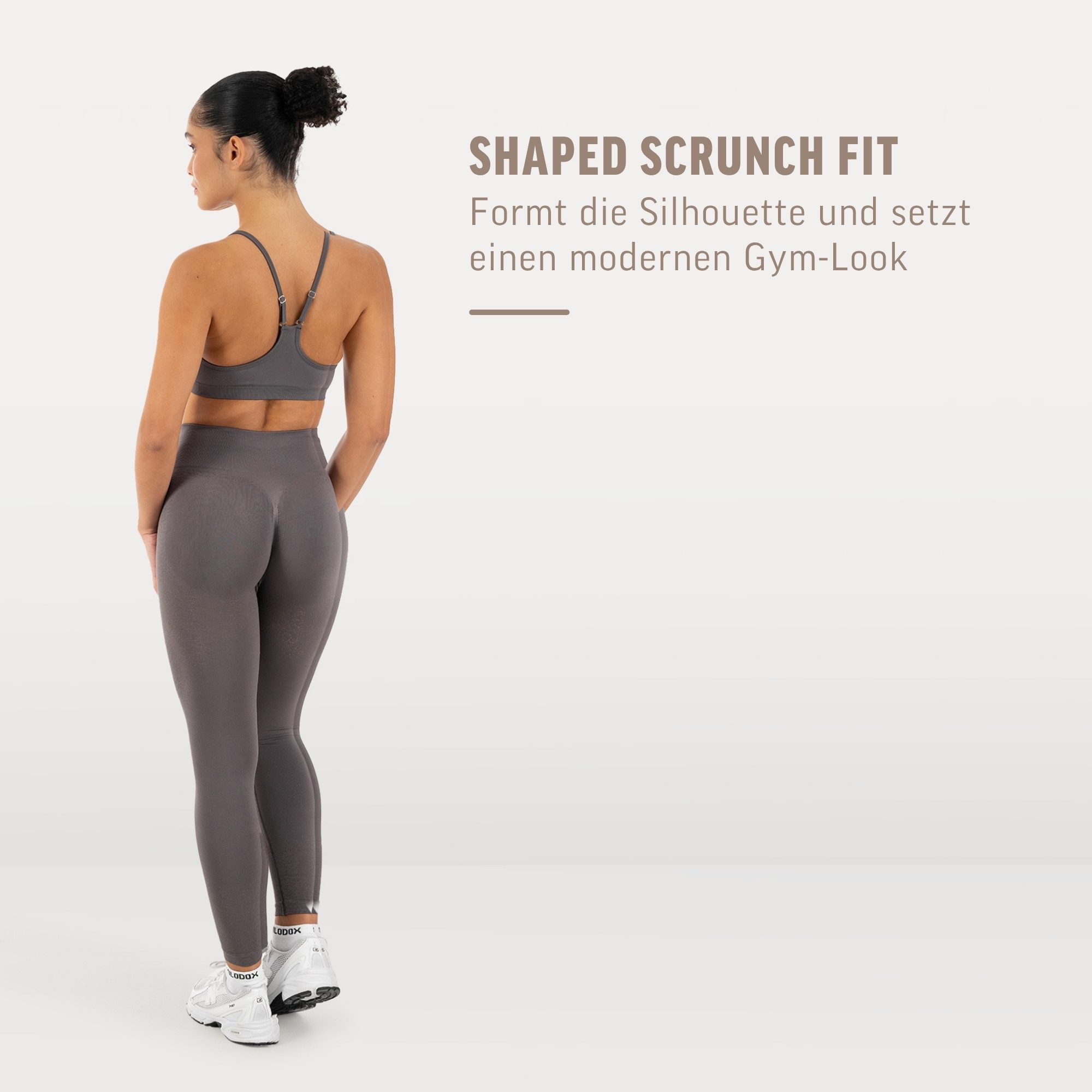 Smilodox Leggings Timea Sporthose Damen, Scrunch, Shaped Fit, High Waist, Gym Scrunch Naht, Rippstruktur, Shaped Fit, hoher Bund, Stretch