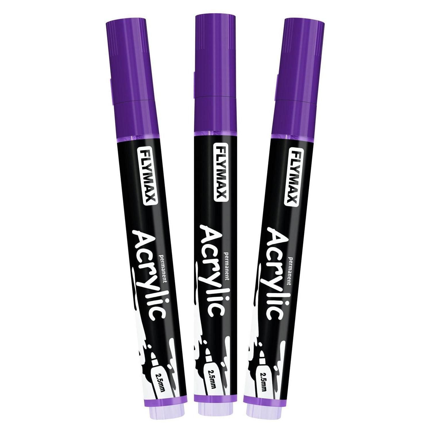 LuxusKollektion Permanentmarker Marker Violett Permanent 2,5mm 3er Pack