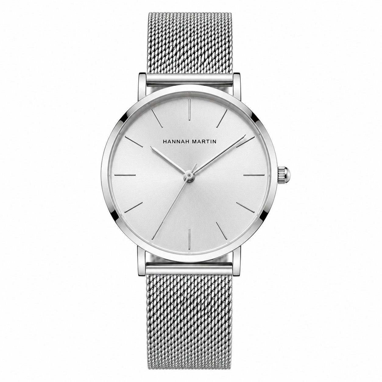 Toomoke Quarzuhr für Damen mit Edelstahl-Mesharmband, elegante Armbanduhr, (Silberne Businessuhr, minimalistisches Design für Alltag und Freizeit), 6,9 mm ultraflach, Sonnenschliff, Mesharmband, Mineralglas, 3 ATM