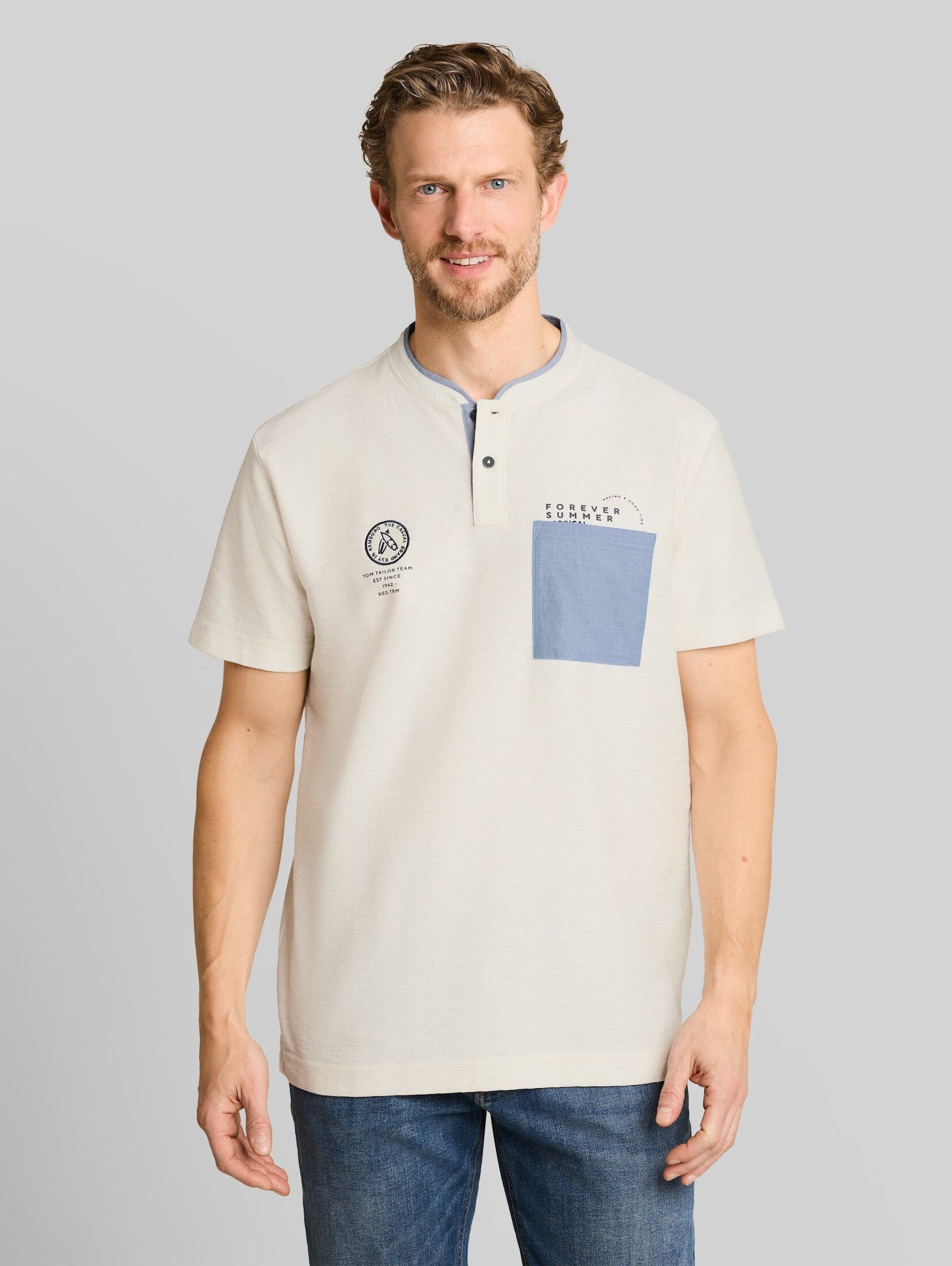 TOM TAILOR Poloshirt Poloshirts Poloshirt mit Brusttasche