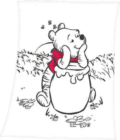 Babydecke »Winnie Pooh«, Disney, mit liebevollem Winnie Pooh Motiv, Kuscheldecke