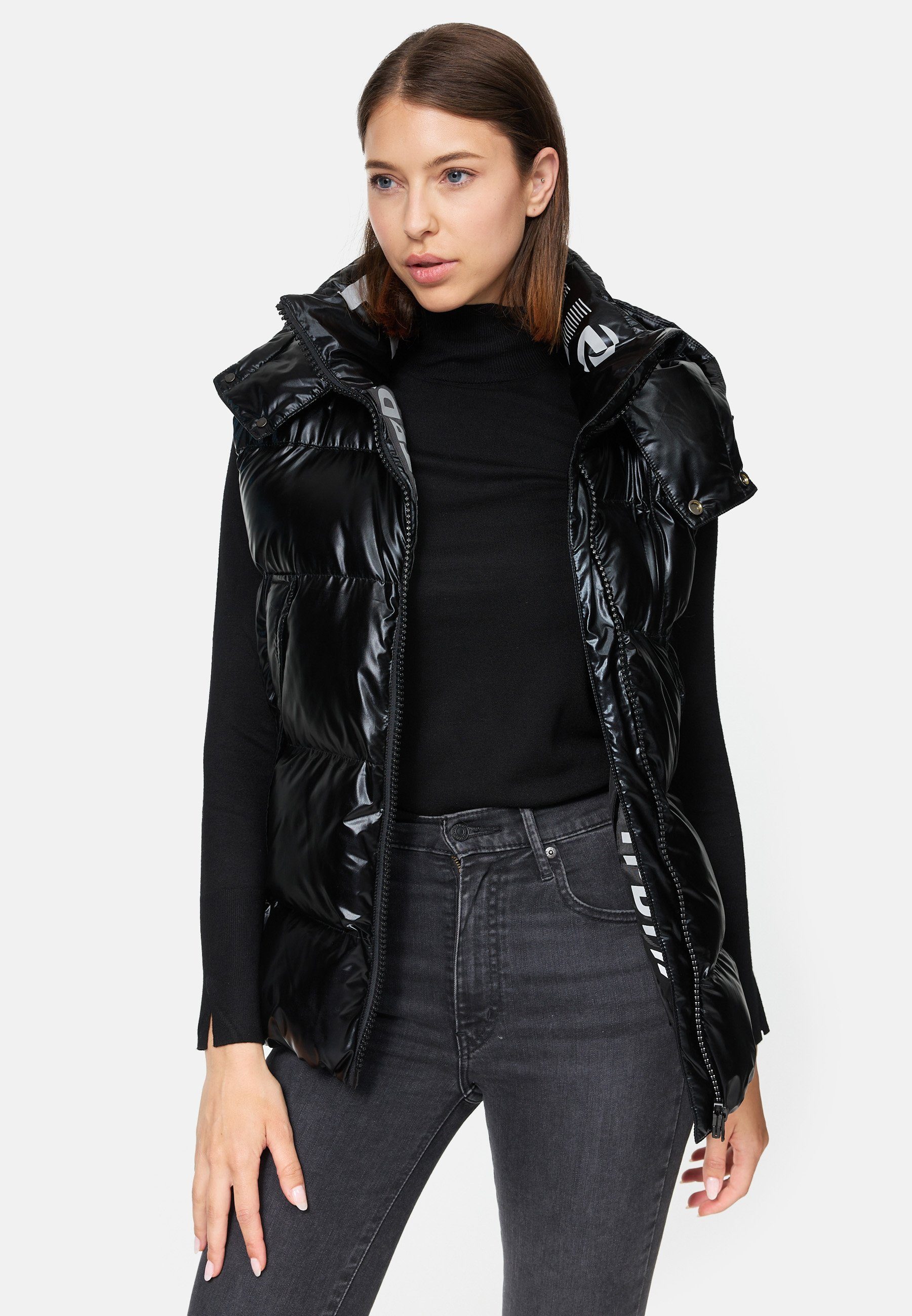 trueprodigy Steppweste Darko F Kapuze Reißverschluss Eingriffstaschen günstig online kaufen