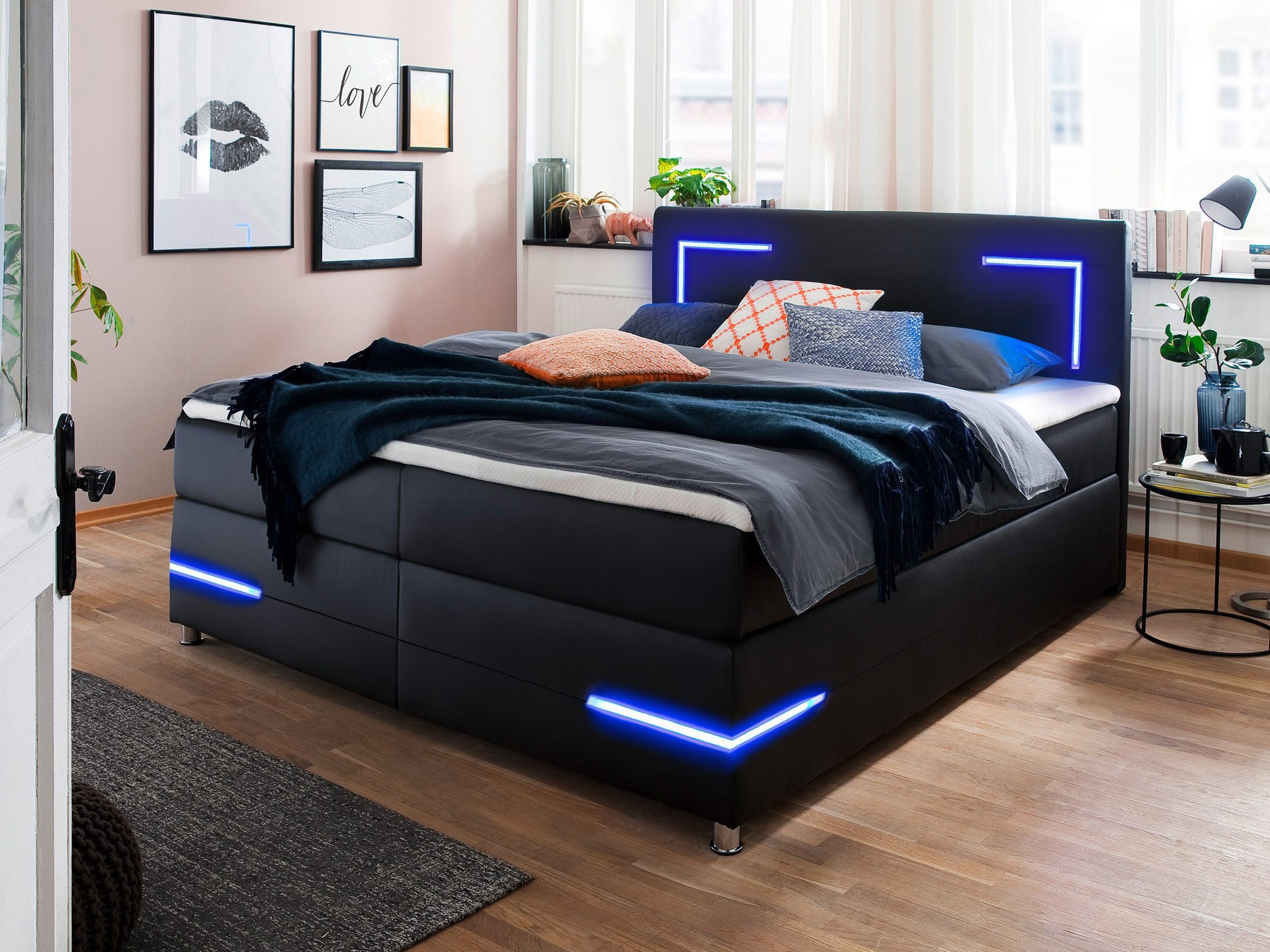 wonello Boxspringbett Lights 2.0, mit LED günstig online kaufen