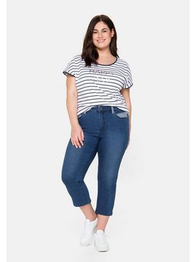 Sheego Stretch-Jeans Große Größen «Die Schmale», in 7/8-Länge, mit Kontrastdetails