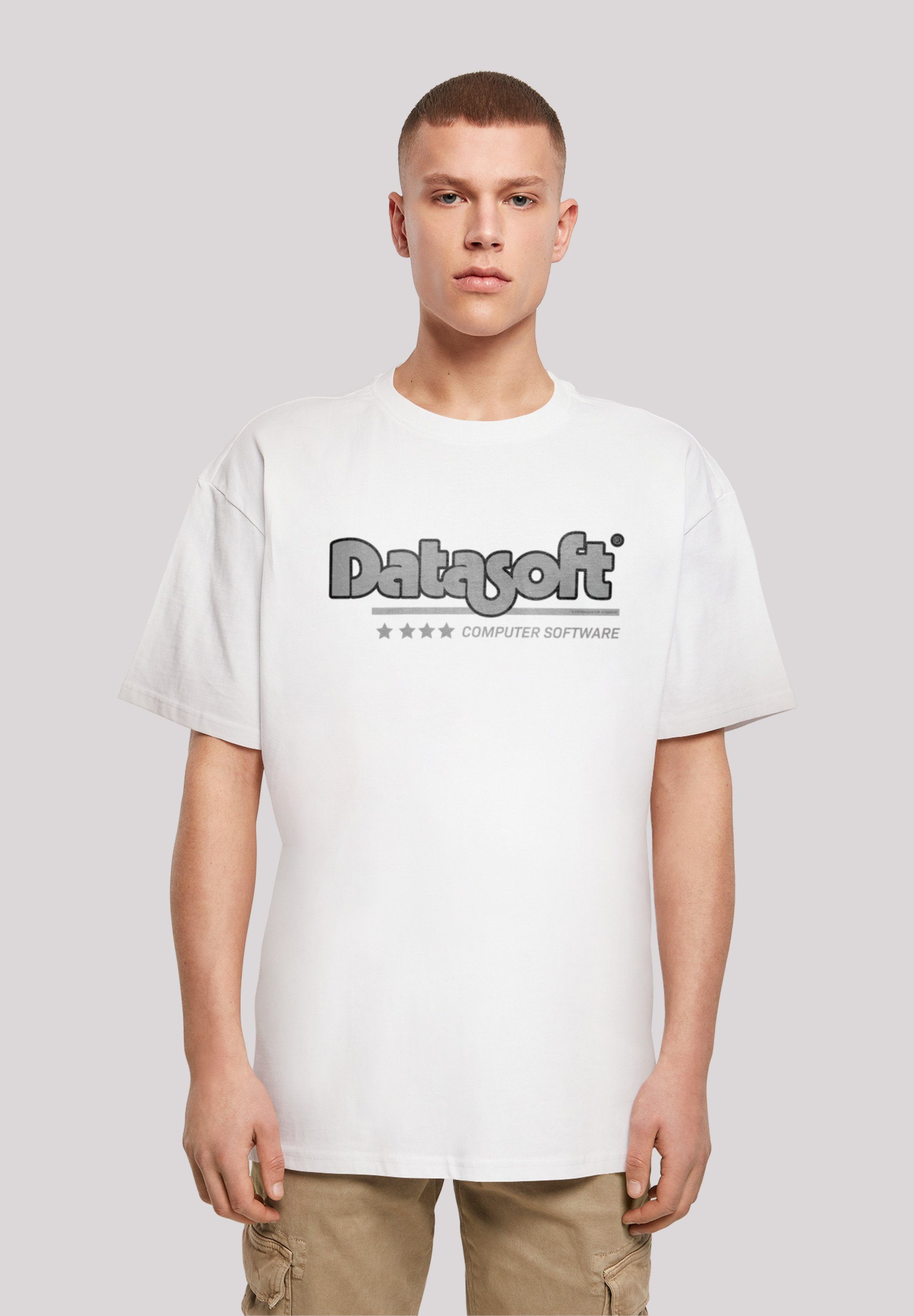 F4NT4STIC T-Shirt DATASOFT Logo black Retro Gaming SEVENSQUARED Print weiß