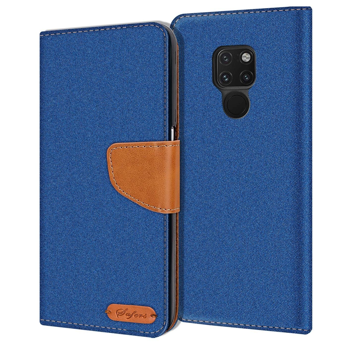 CoolGadget Handyhülle Denim Schutzhülle Flip Case für Huawei Mate 20 6,5 Zoll, Book Cover Handy Tasche Hülle für Mate 20 Klapphülle