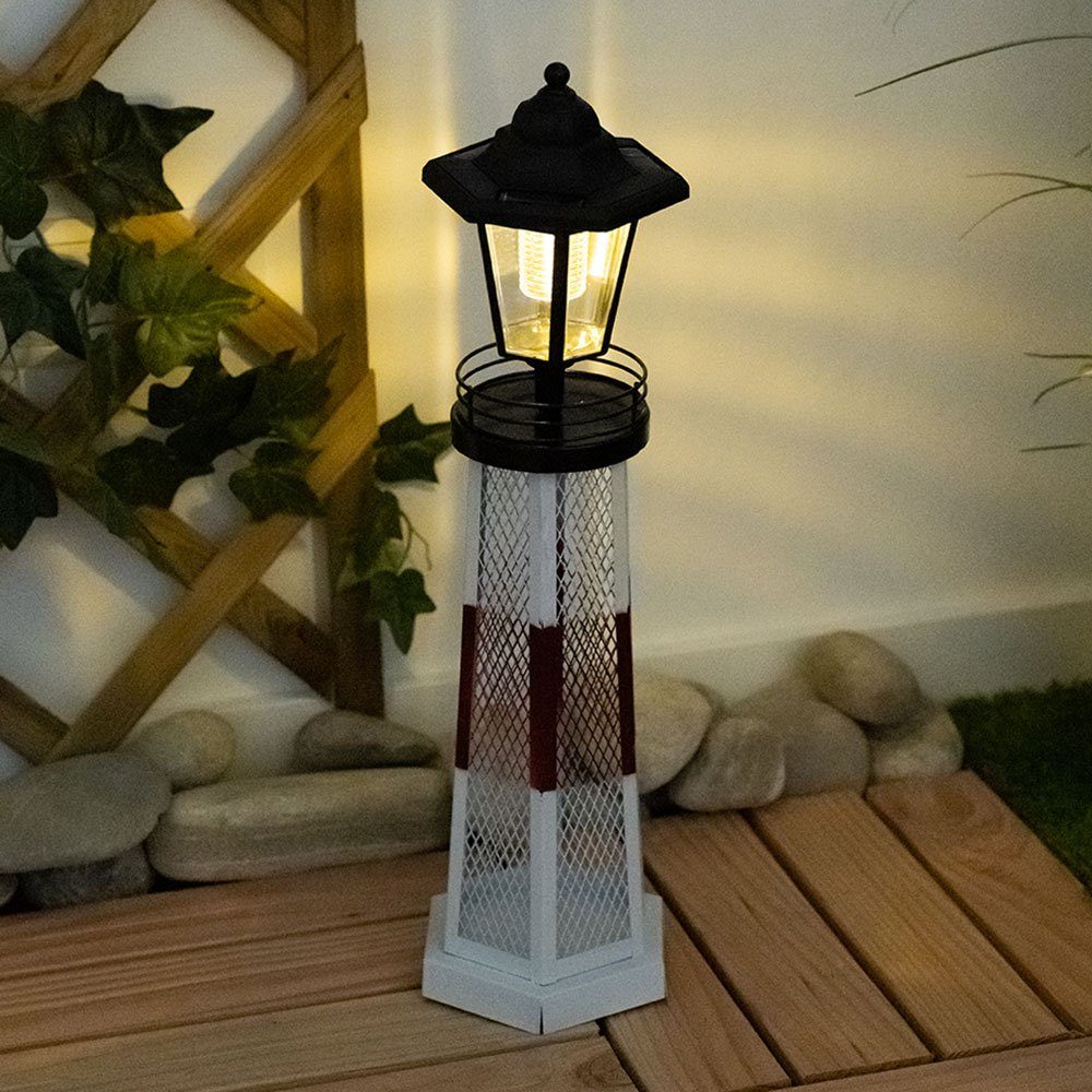 LED Solarleuchte, SolarLeuchtturm mit Vogelfutterstation