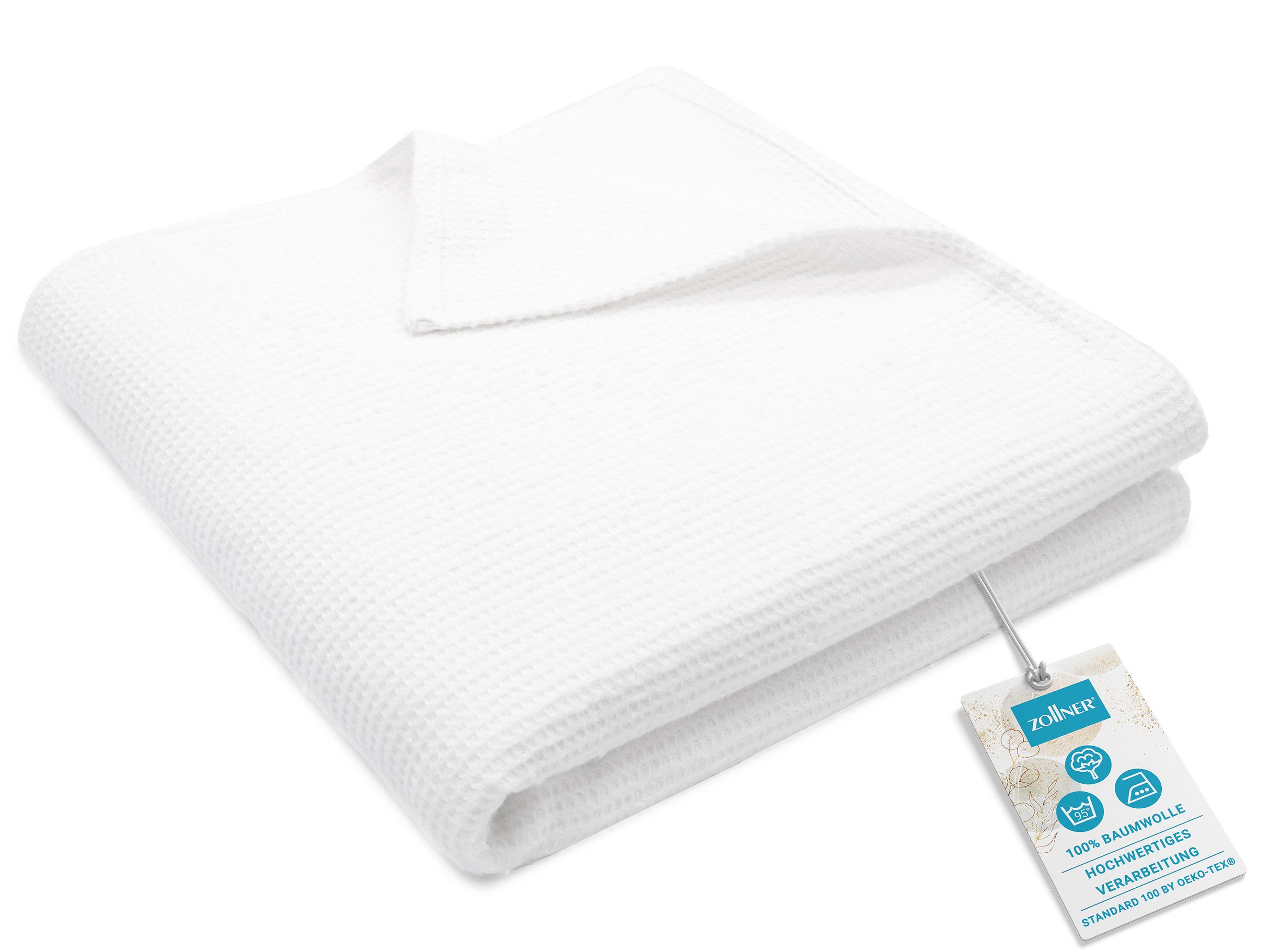 Wohndecke, ZOLLNER, waschbar bis 95°C, Waffelpique, günstig online kaufen