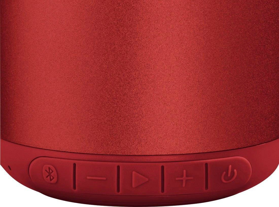 Hama Bluetooth® Lautsprecher "Drum 2.0" Bluetooth-Lautsprecher knallrot HFP, Integrierte (3,5 W Freisprecheinrichtung) Robustes (A2DP AVRCP Aluminiumgehäuse) Bluetooth, Bluetooth
