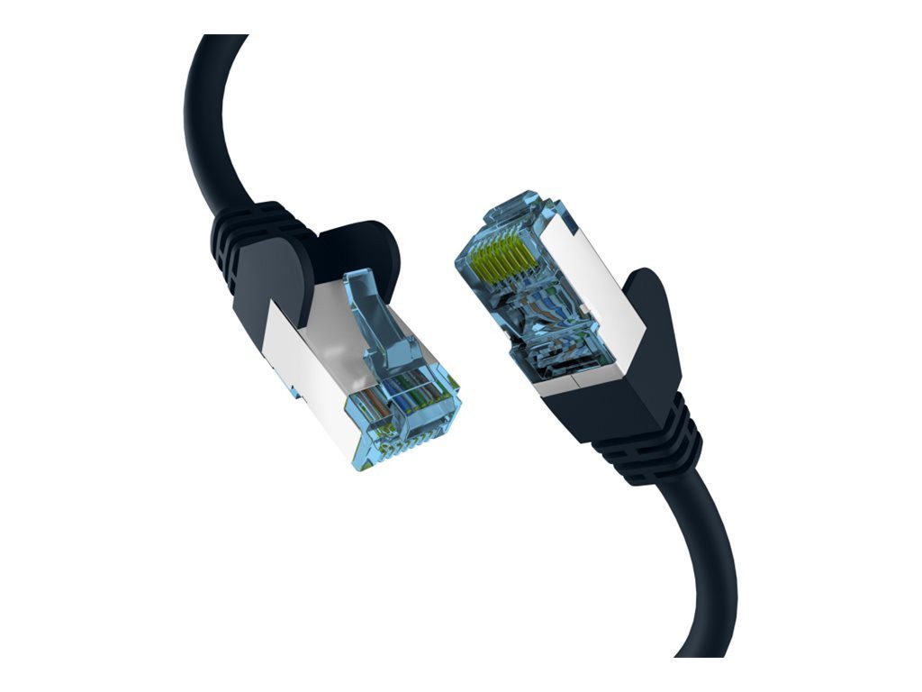 EFB ELEKTRONIK EFB ELEKTRONIK RJ45 PATCHKABEL mit CAT7 ROHKABEL SCHWARZ 30m Netzwerkkabel