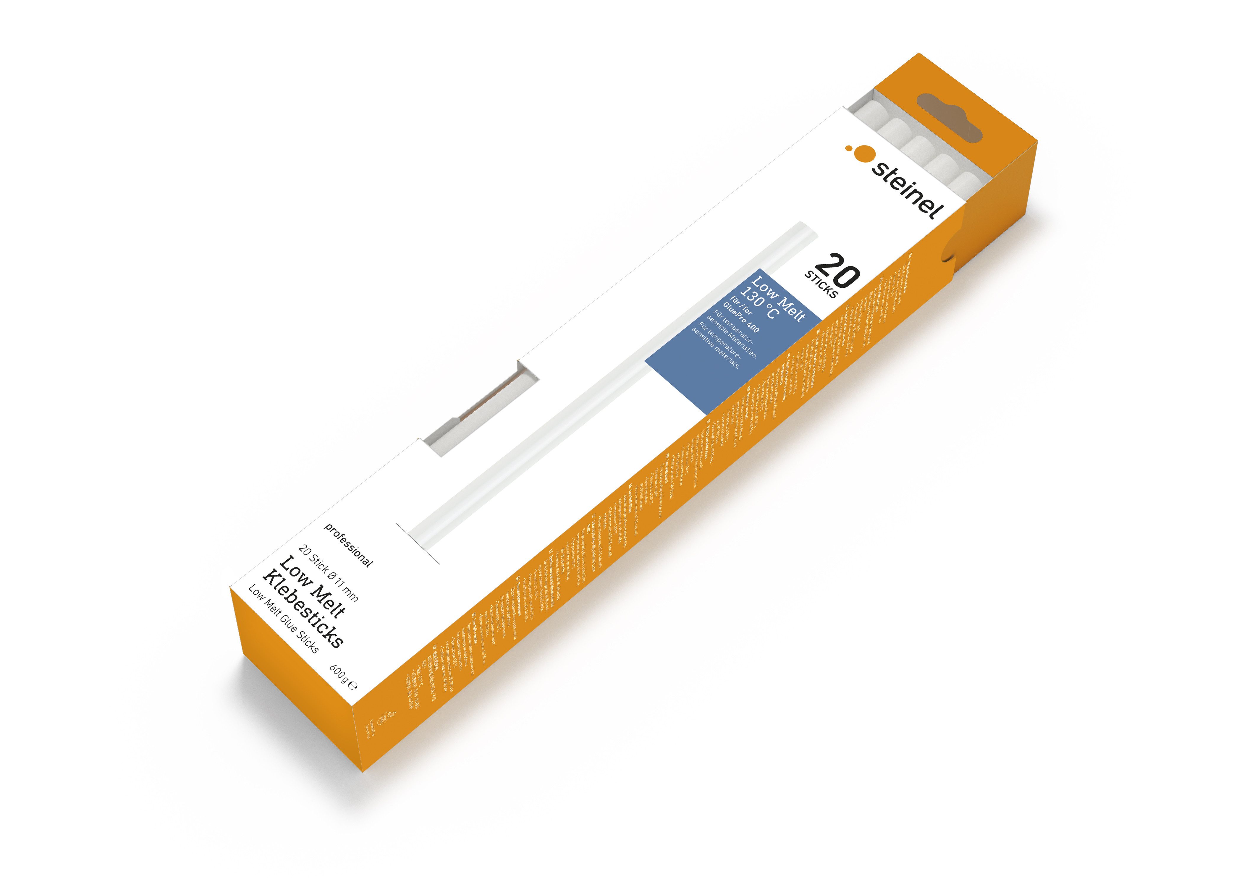 steinel Klebesticks Low Melt, Ø11 mm, 20x Heißklebesticks, für temperatursensible Materialien