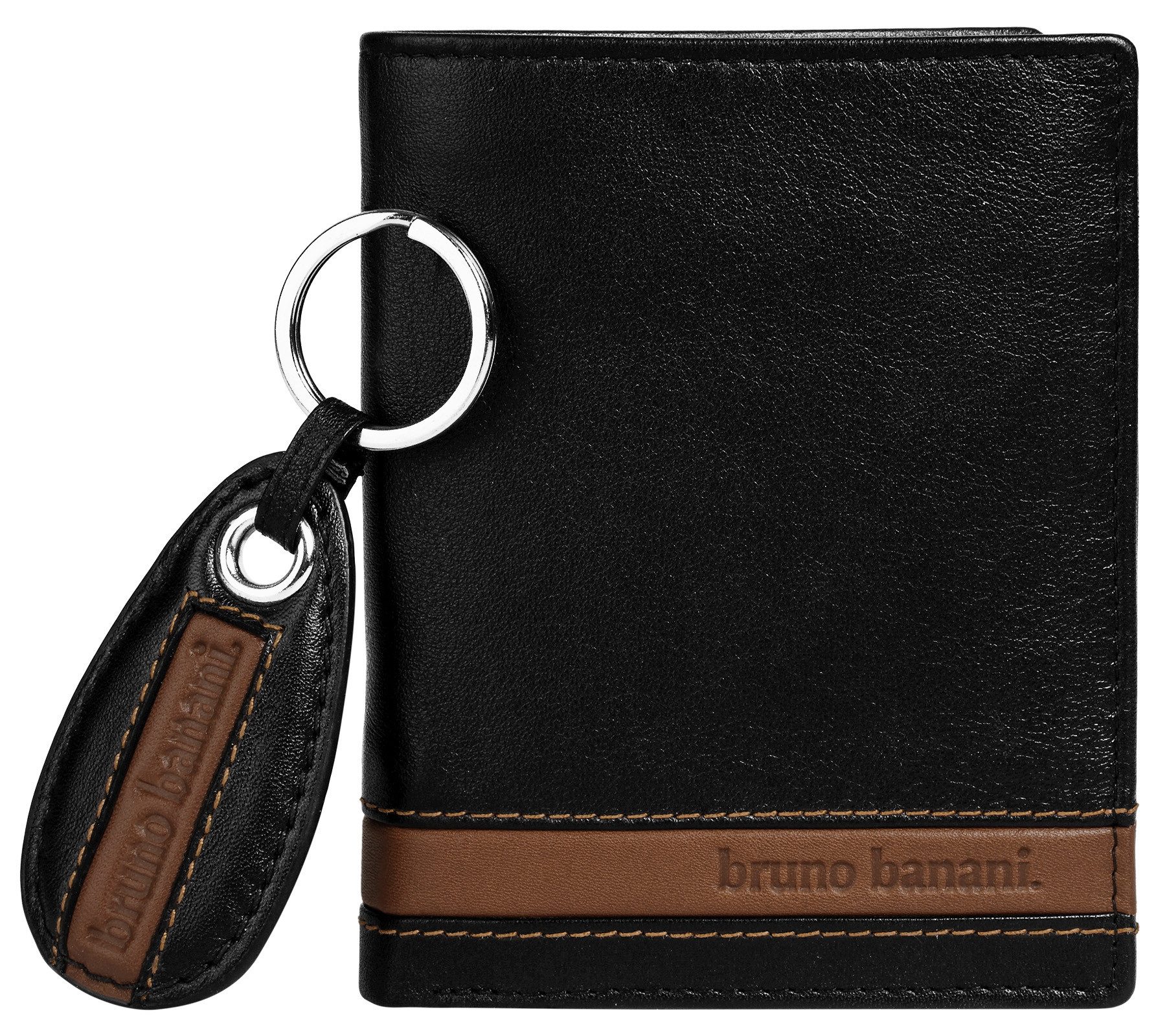 Bruno Banani Geldbörse Schlüsselanhänger Set, echt Leder