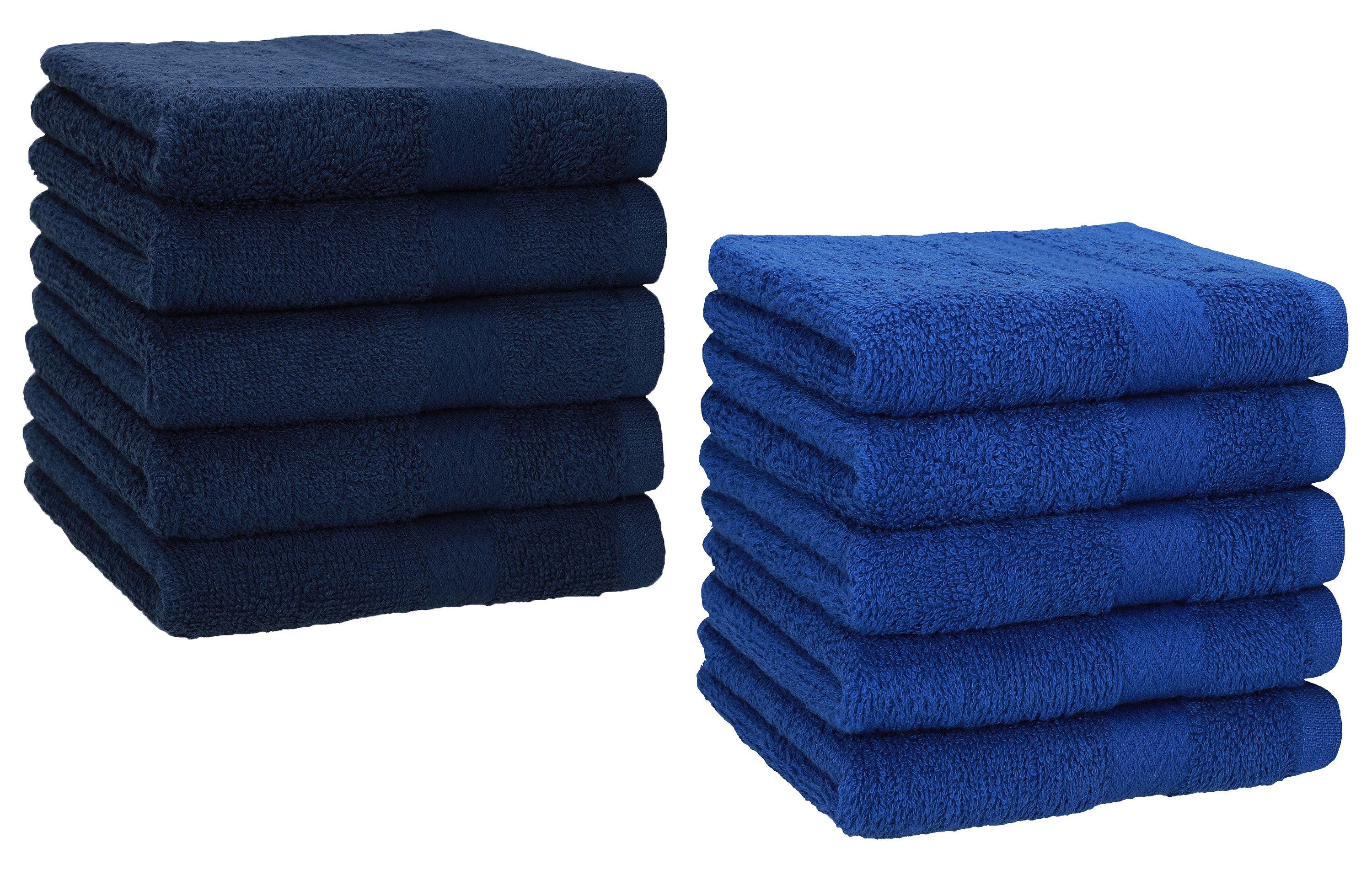 Betz Seiftuch 10 Stück Premium Seiftücher 30x30 cm Farbe dunkelblau und royalblau, (Set, 10-St)