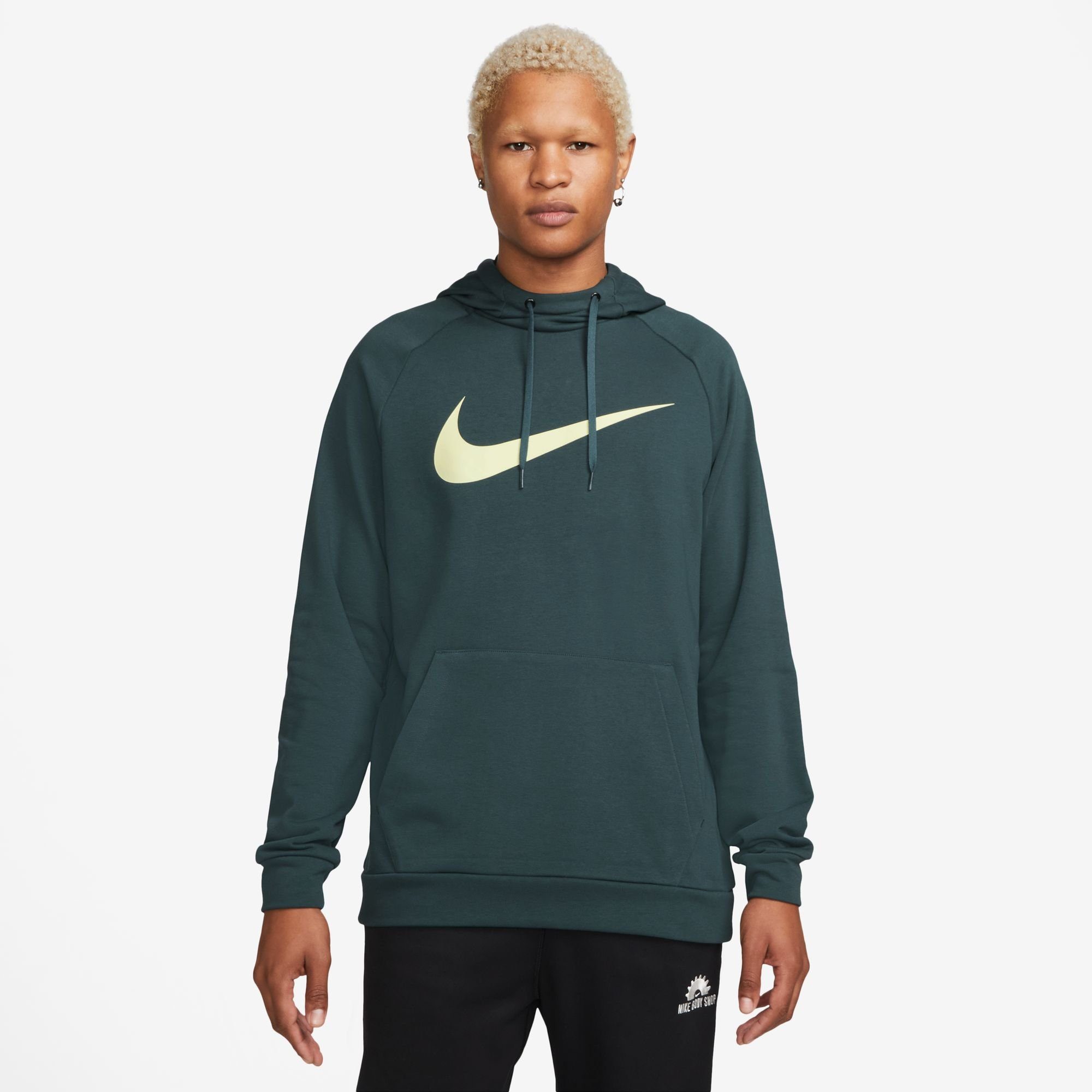 Nike Kapuzensweatshirt DRI-FIT MEN'S PULLOVER TRAINING HOODIE DEEP JUNGLE/LUMINOUS GREEN