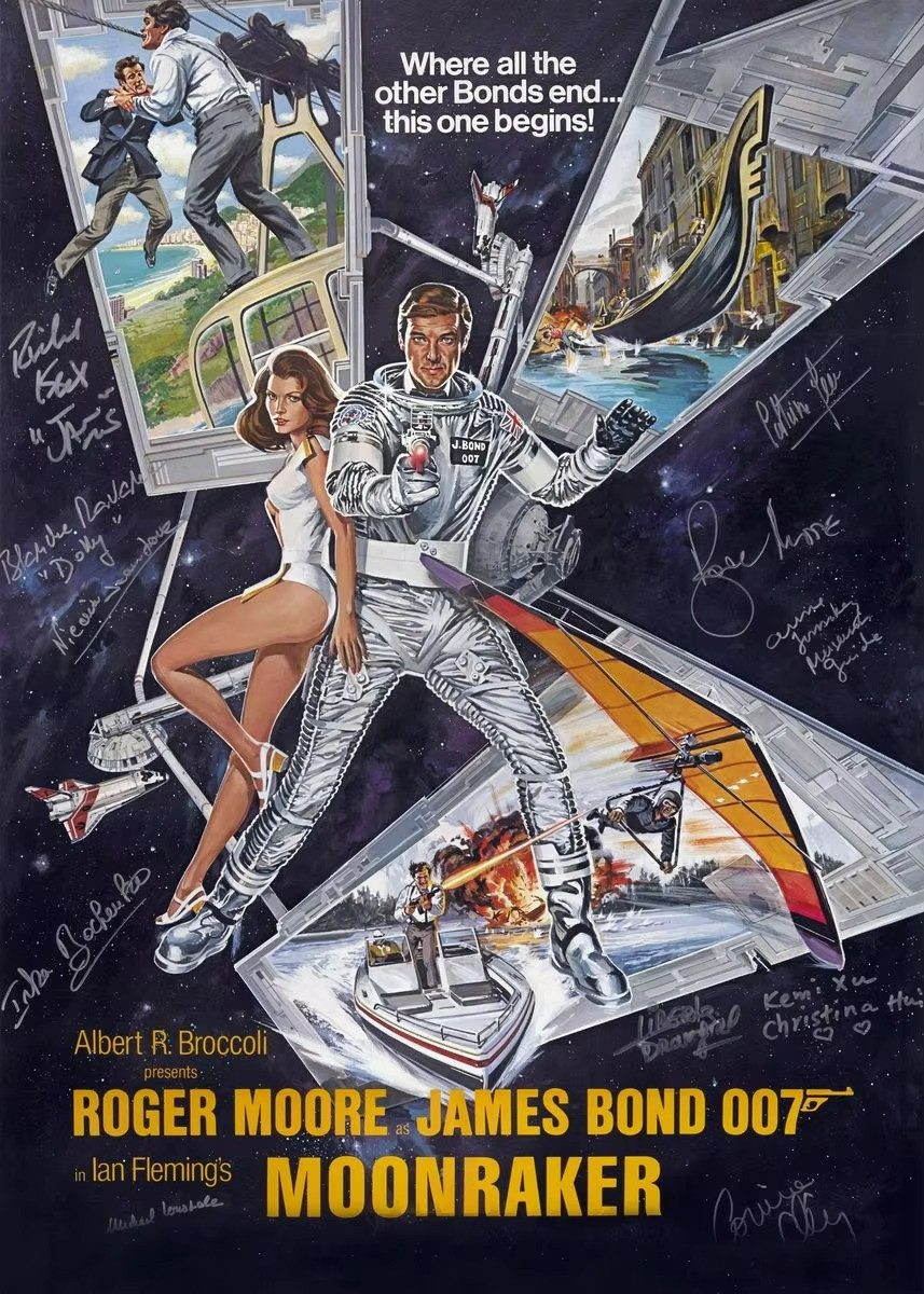 TPFLiving Kunstdruck (OHNE RAHMEN) Poster - Leinwand - Wandbild, Berühmter James-Bond-Klassiker mit Sean Connery auf Leinwand (Leinwandbild XXL), Farben: Schwarz, Weiß, Rot, Orange, Gelb, Blau -Größe: 20x30cm
