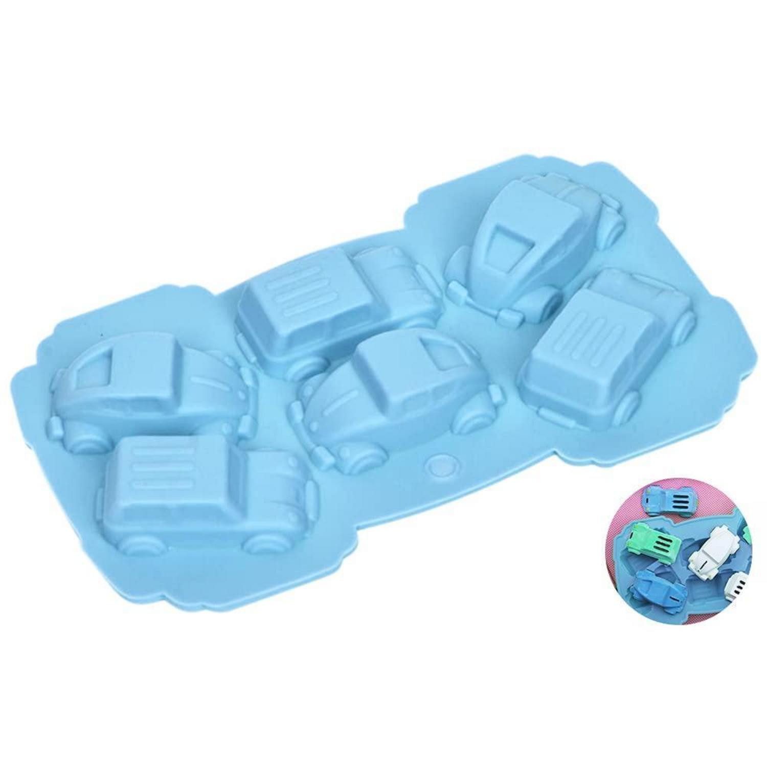LuxusKollektion Muffinform Silikonform 6 Hohlräume Auto Muffin Kuchen Brot Schokolade, (1-tlg)