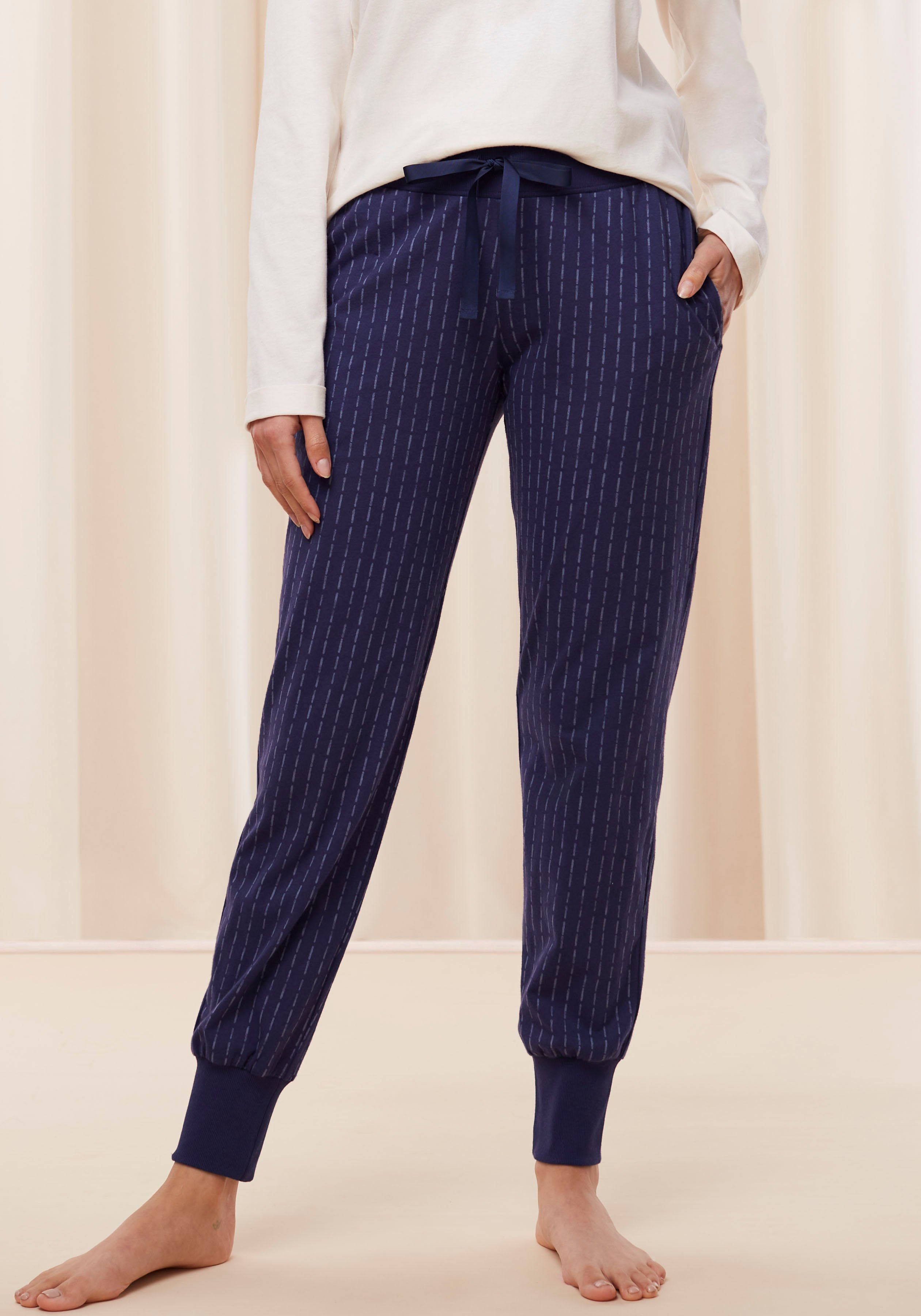 Schlafhose Trousers Jersey Match X Mix Pyjamahose bedruckt 02 Triumph &
