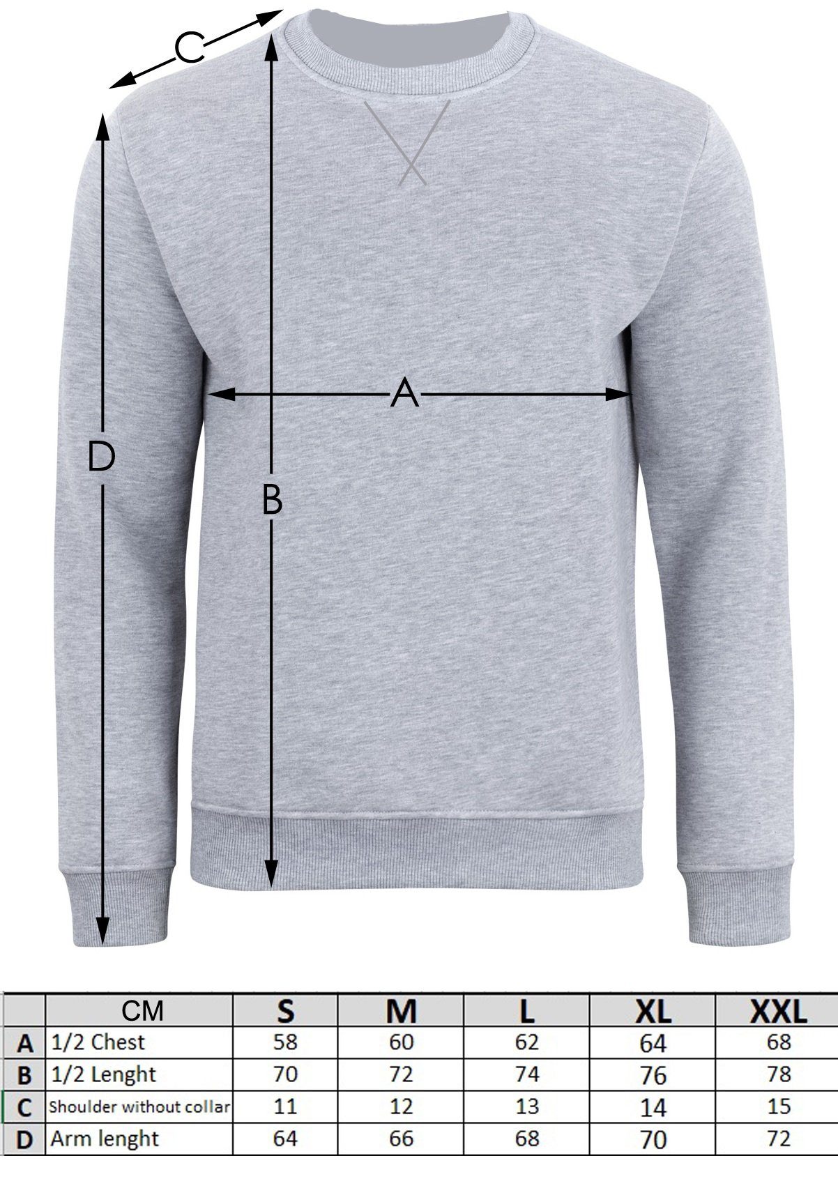 Stark Soul® Sweatshirt Herren Sweatshirt Rundhals-Sweater - Pullover, Innen angeraut – Bild 5 von 5
