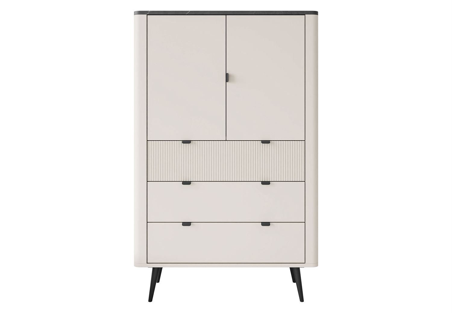 Lookway Kommode mit Schubladen AUTUMN 2D3S mit geriffeltem Front