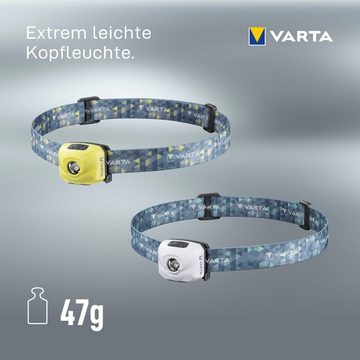 VARTA Kopflampe Outdoor Sports Ultralight H30R (Packung, 1-St), aufladbare Stirnleuchte mit Tastensperre und Speicherfunktion