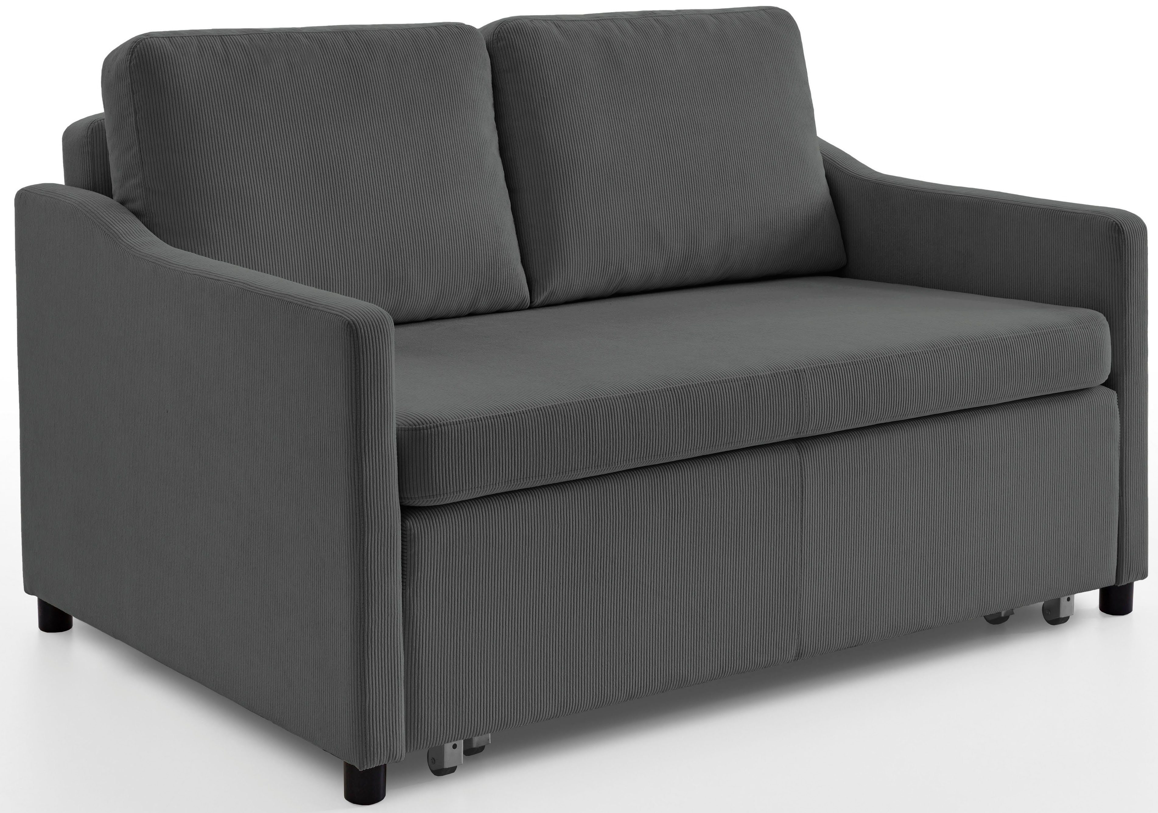 mit stellbar home Raum im frei collection Cord-Bezug, ATLANTIC Schlaffunktion, Anella, Schlafsofa grau mit