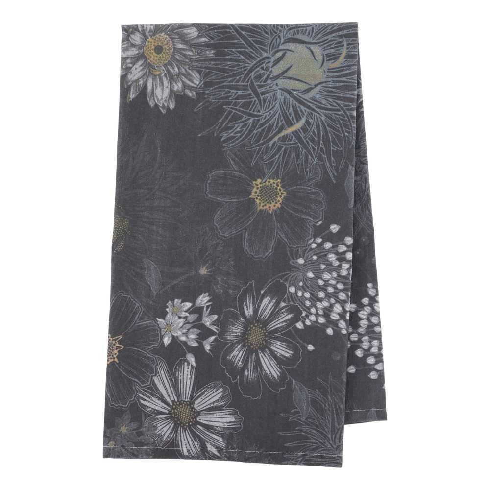 Chic Antique Geschirrtuch Chic Antique Geschirrtuch AIX Midnight BLUE Blau mit Blumen