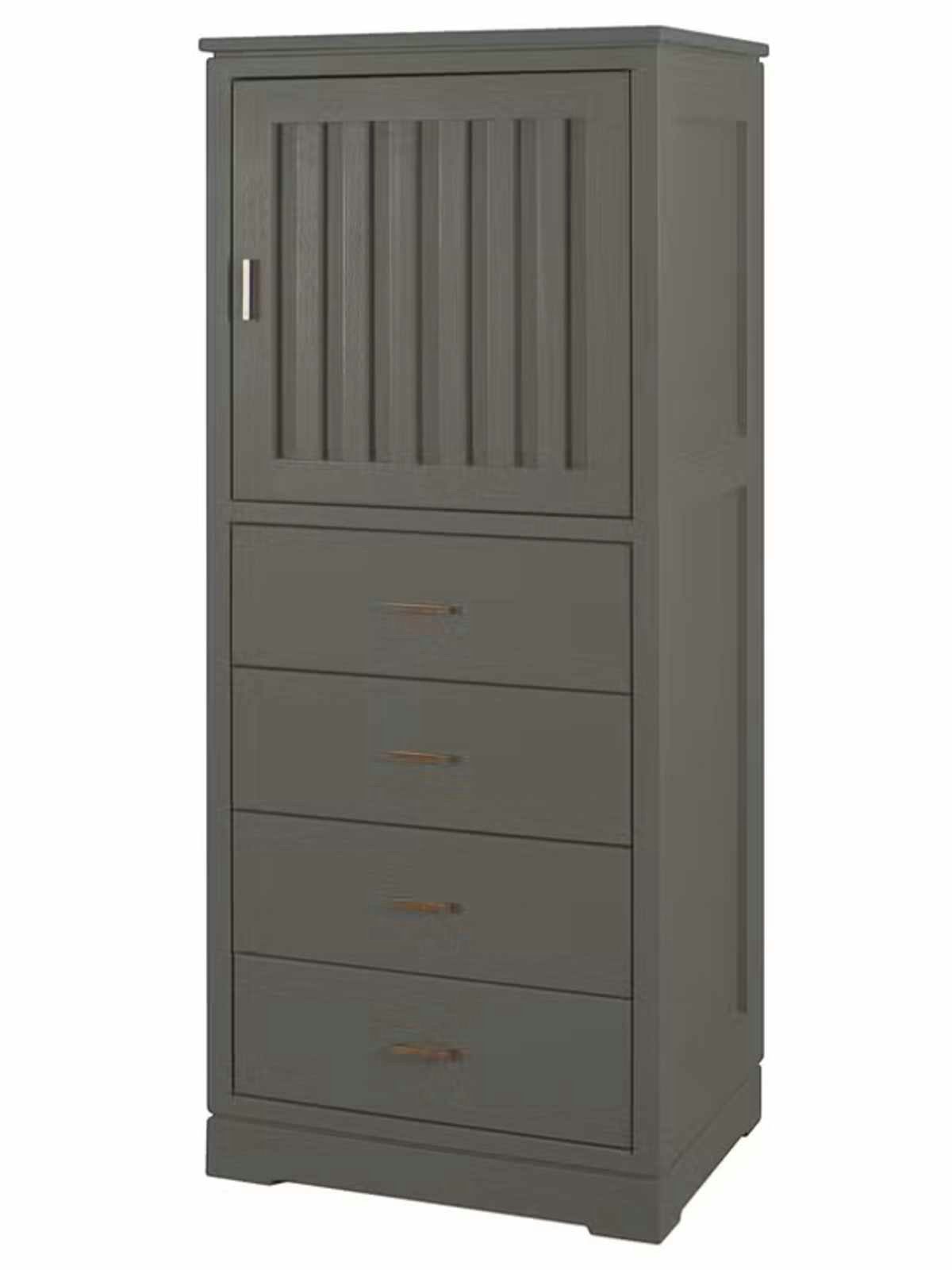 Casamia Highboard Highboard Casaverde 1-türig 4 Schubladen Pinie Massivholz