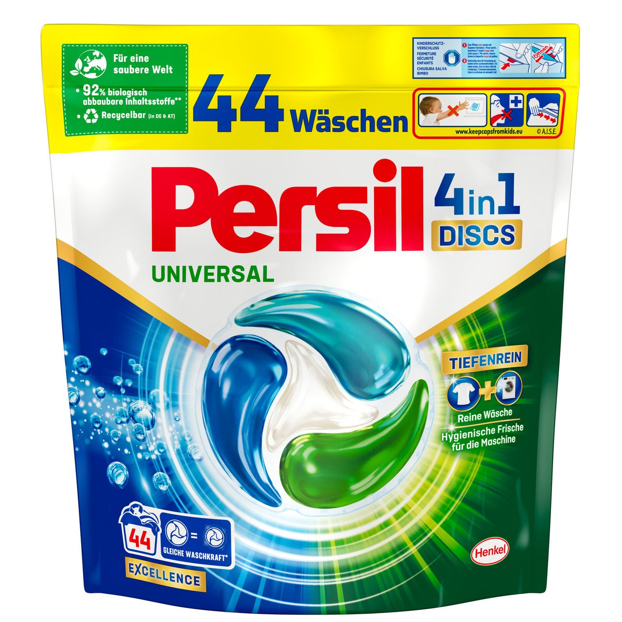 Persil Universal 4-in-1 Discs 44 WL Vollwaschmittel (44-St. Kapseln mit Tiefenrein Technologie)